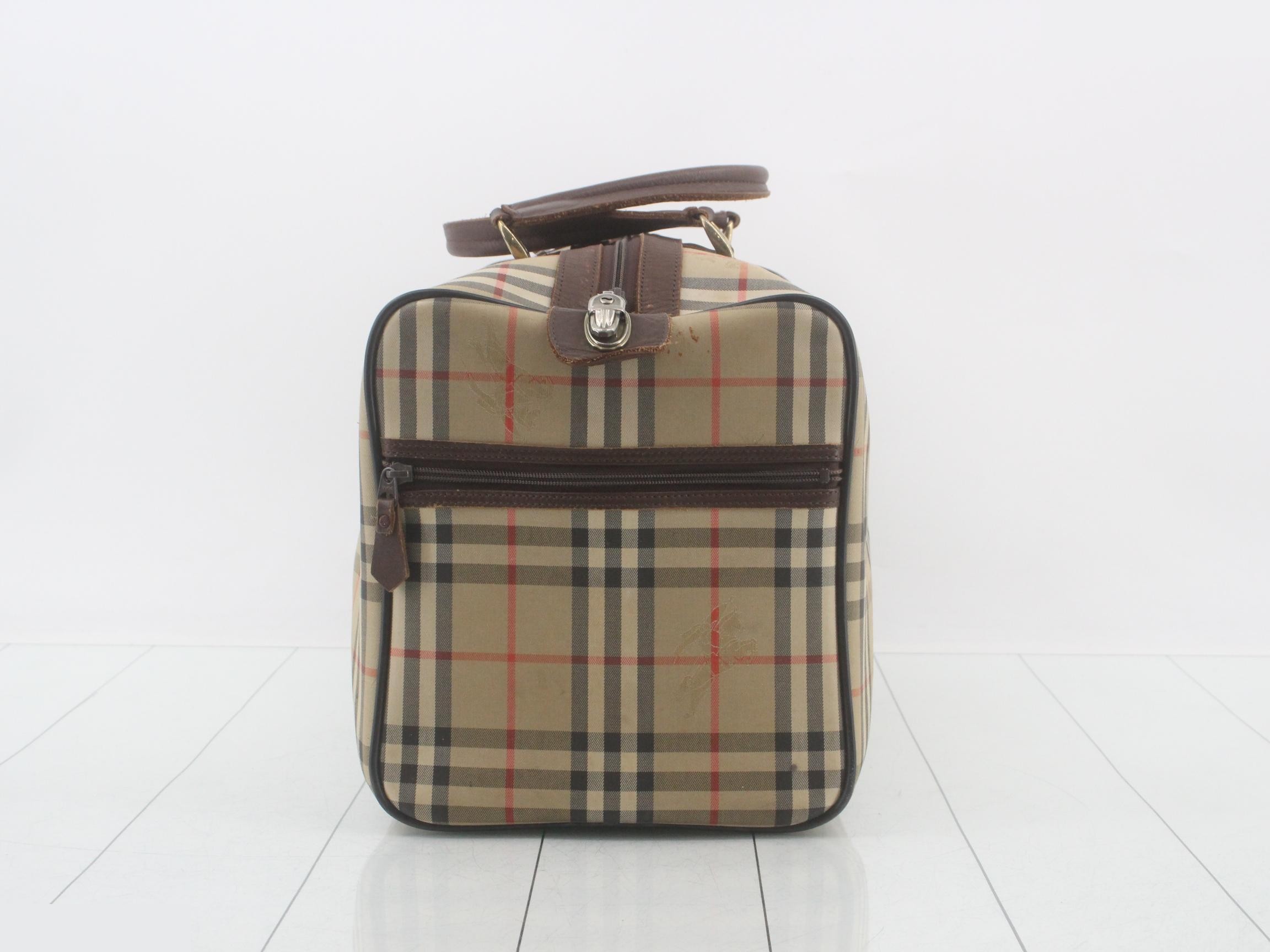 Burberrys Nova Check Pattern Boston Bag — view 4