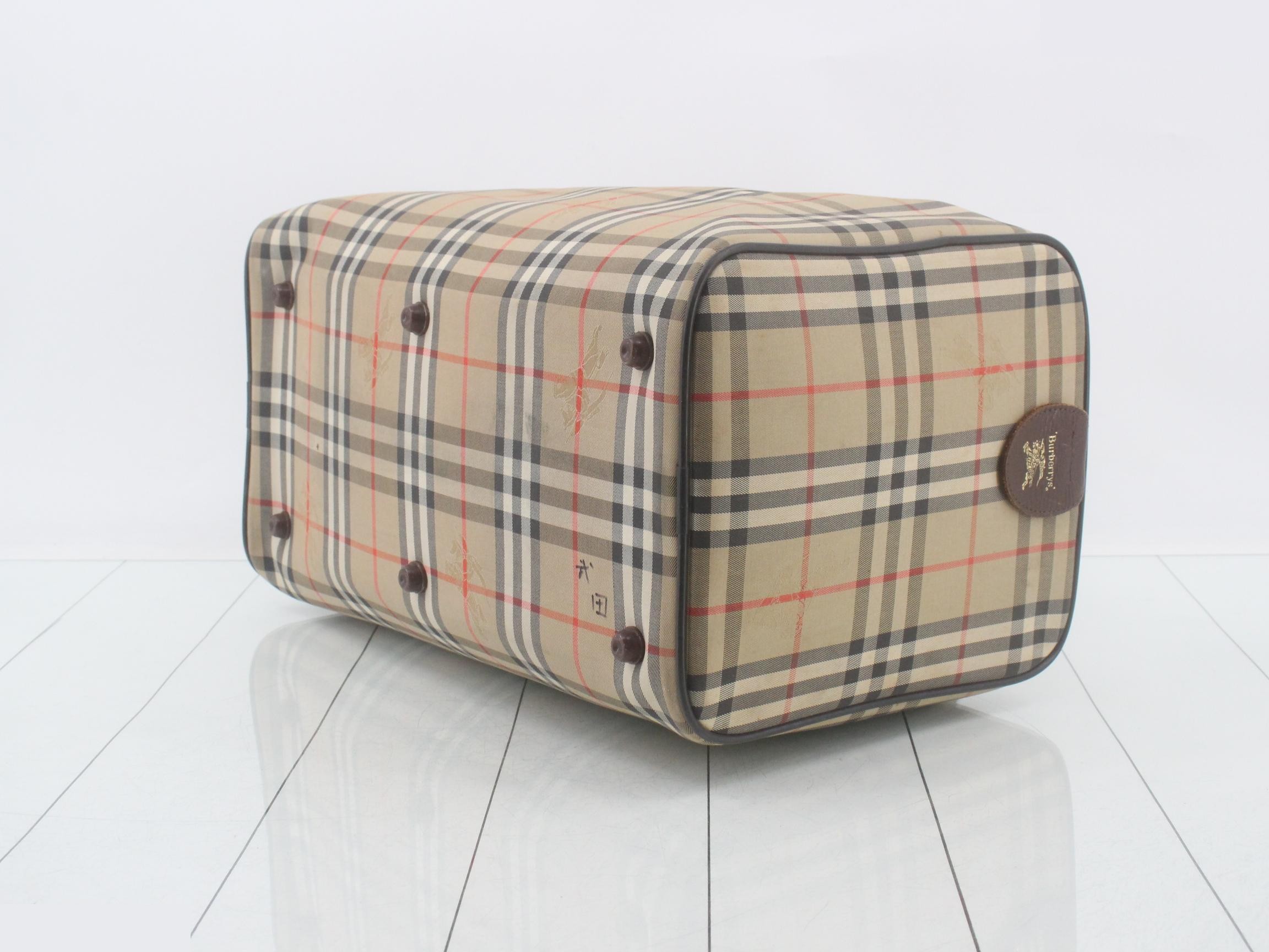Burberrys Nova Check Pattern Boston Bag — view 6