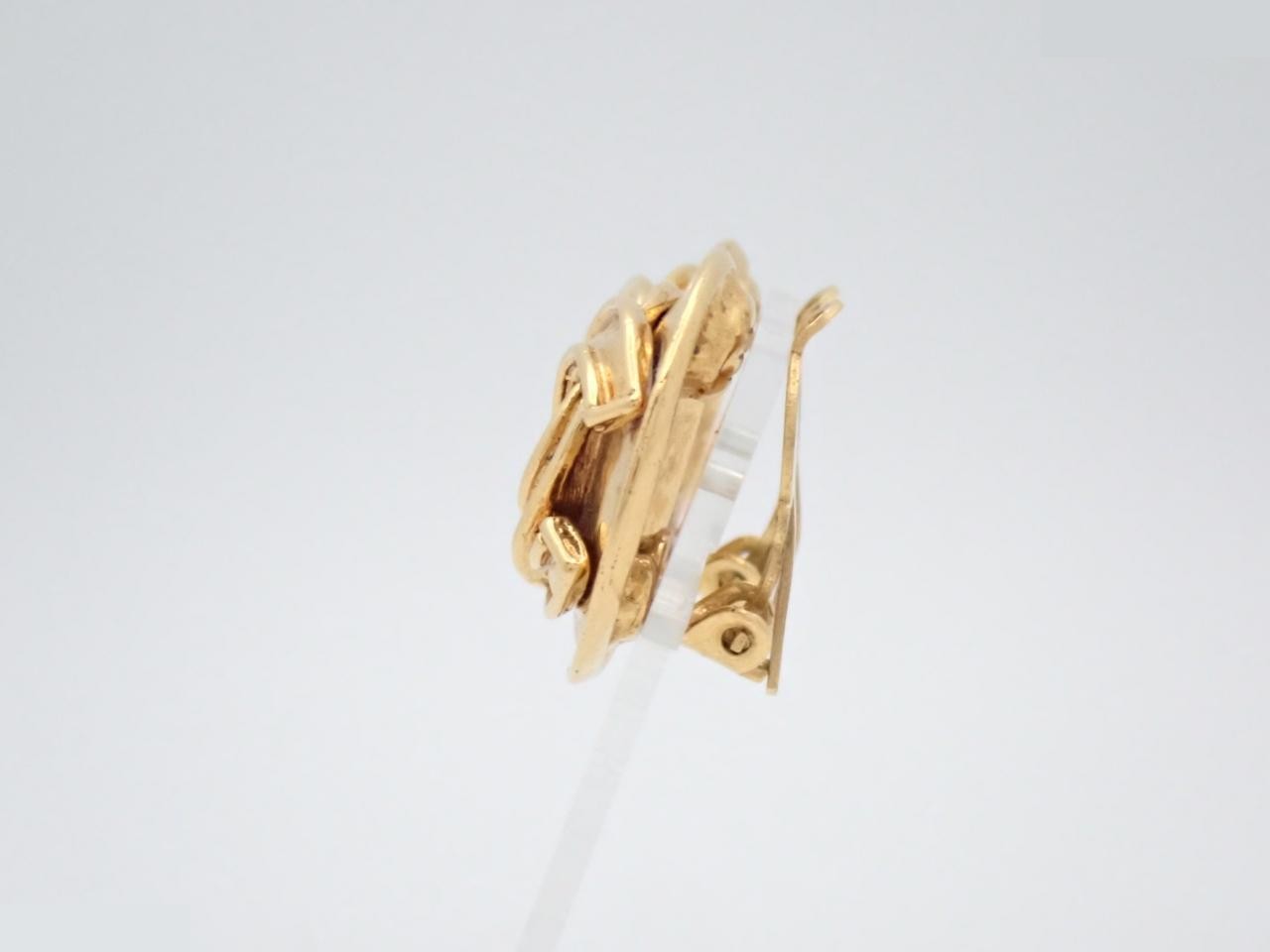Earrings with Coco Mark design, gold. — view 3