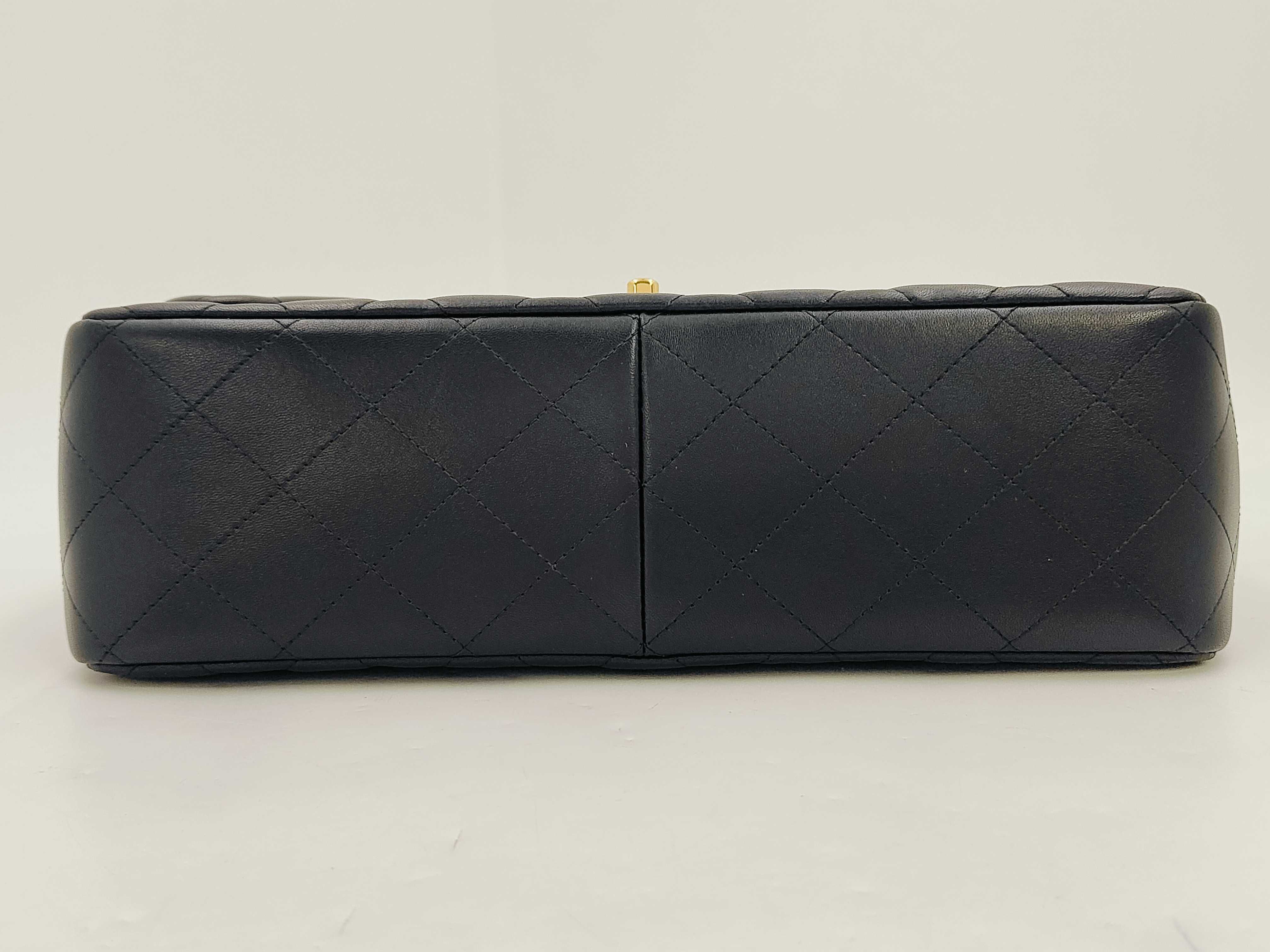 Classic Flap Black Quilted Lambskin Jumbo Shoulder Bag (No. 19) with Gold Hardware — view 6