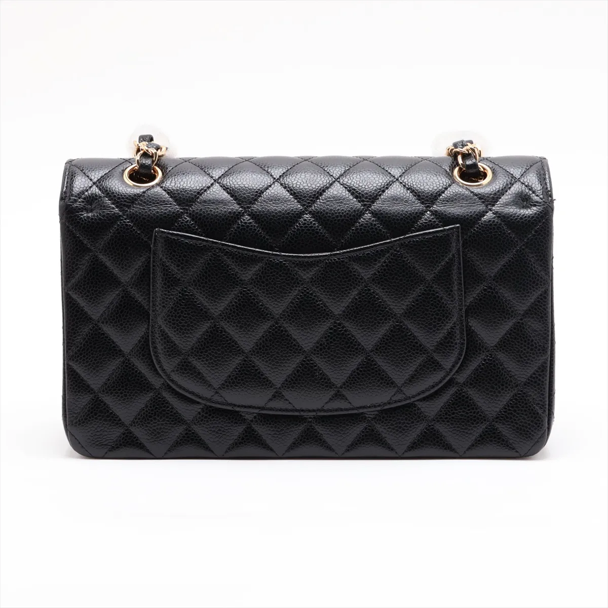 [Individually packaged] Chanel Matelassé 25 Caviar Skin Double Flap Double Chain Bag, Black with Gold Hardware, 30351939, Serial Number in the 30s, A01112 — view 2