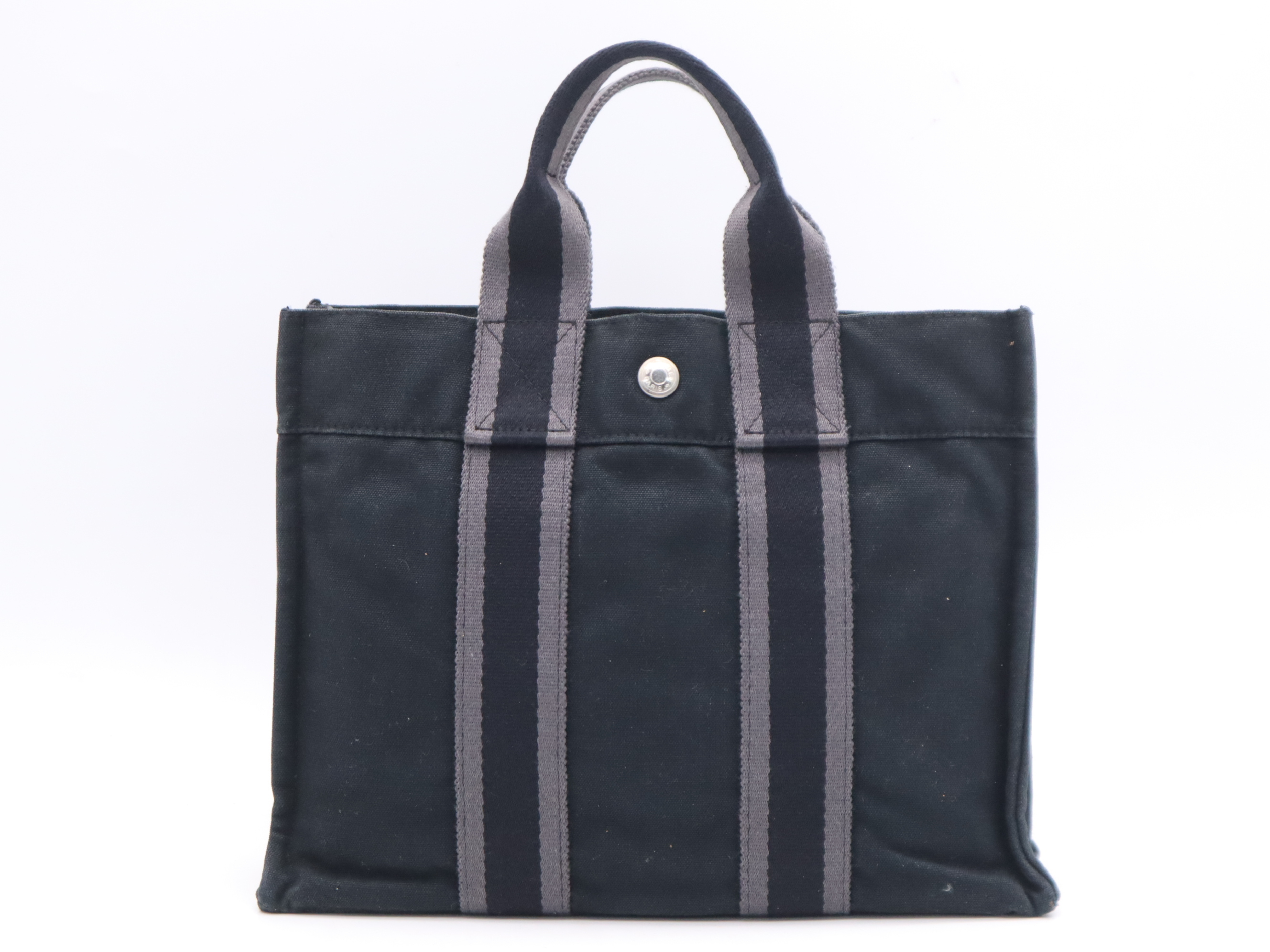 Canvas Fourre-Tout Tote PM Black with Silver Hardware Handbag — view 2
