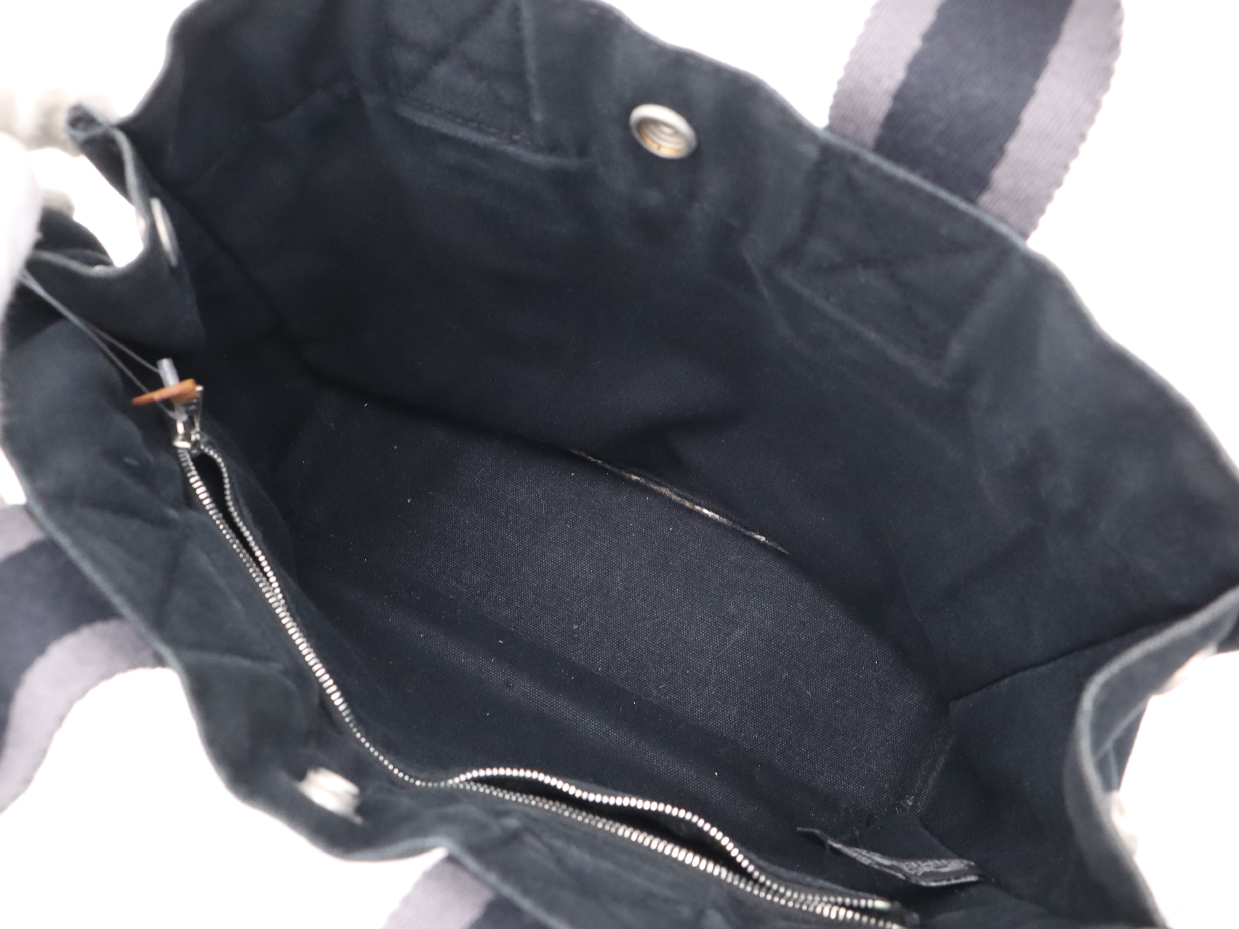 Canvas Fourre-Tout Tote PM Black with Silver Hardware Handbag — view 11