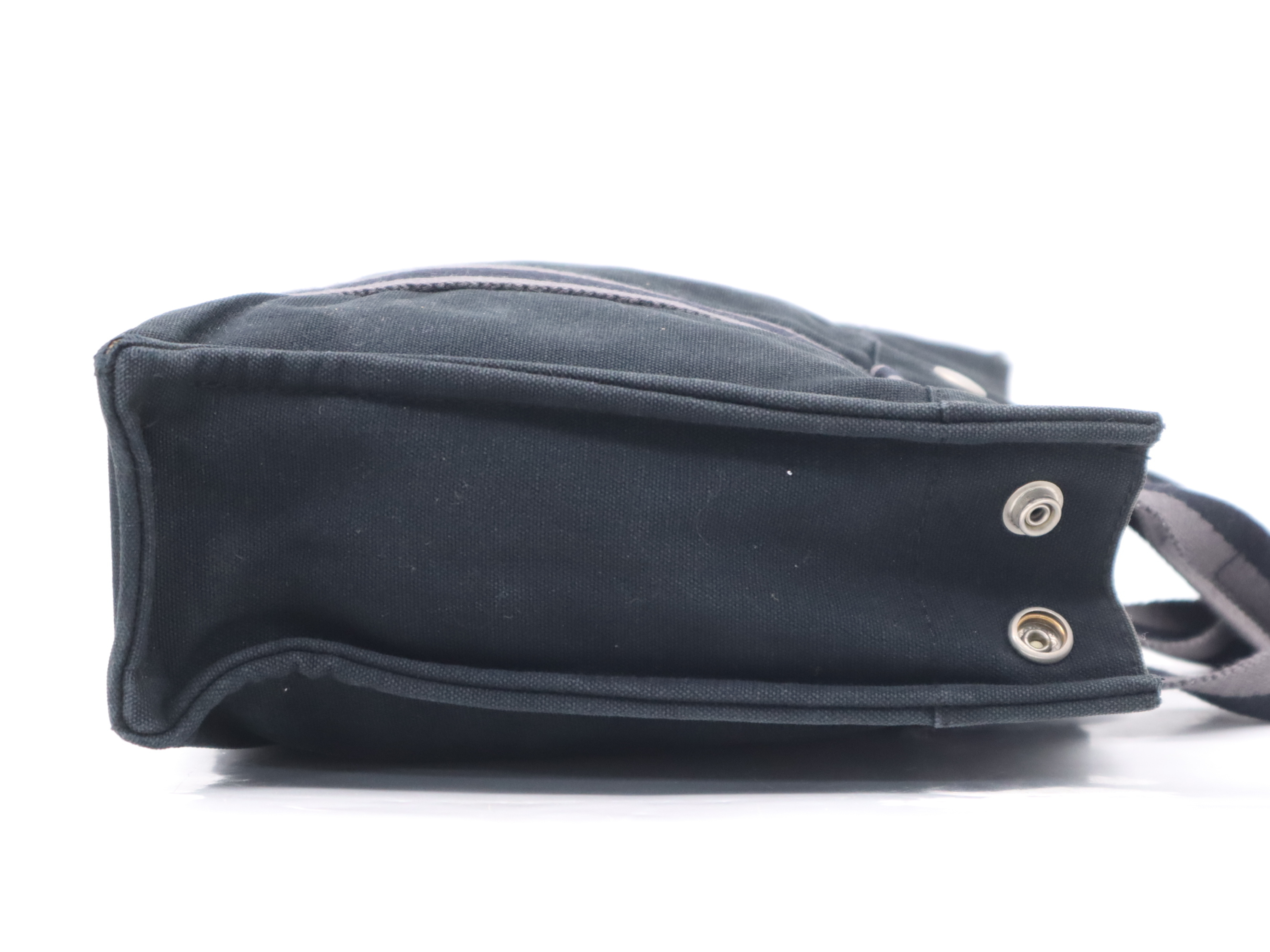Canvas Fourre-Tout Tote PM Black with Silver Hardware Handbag — view 5