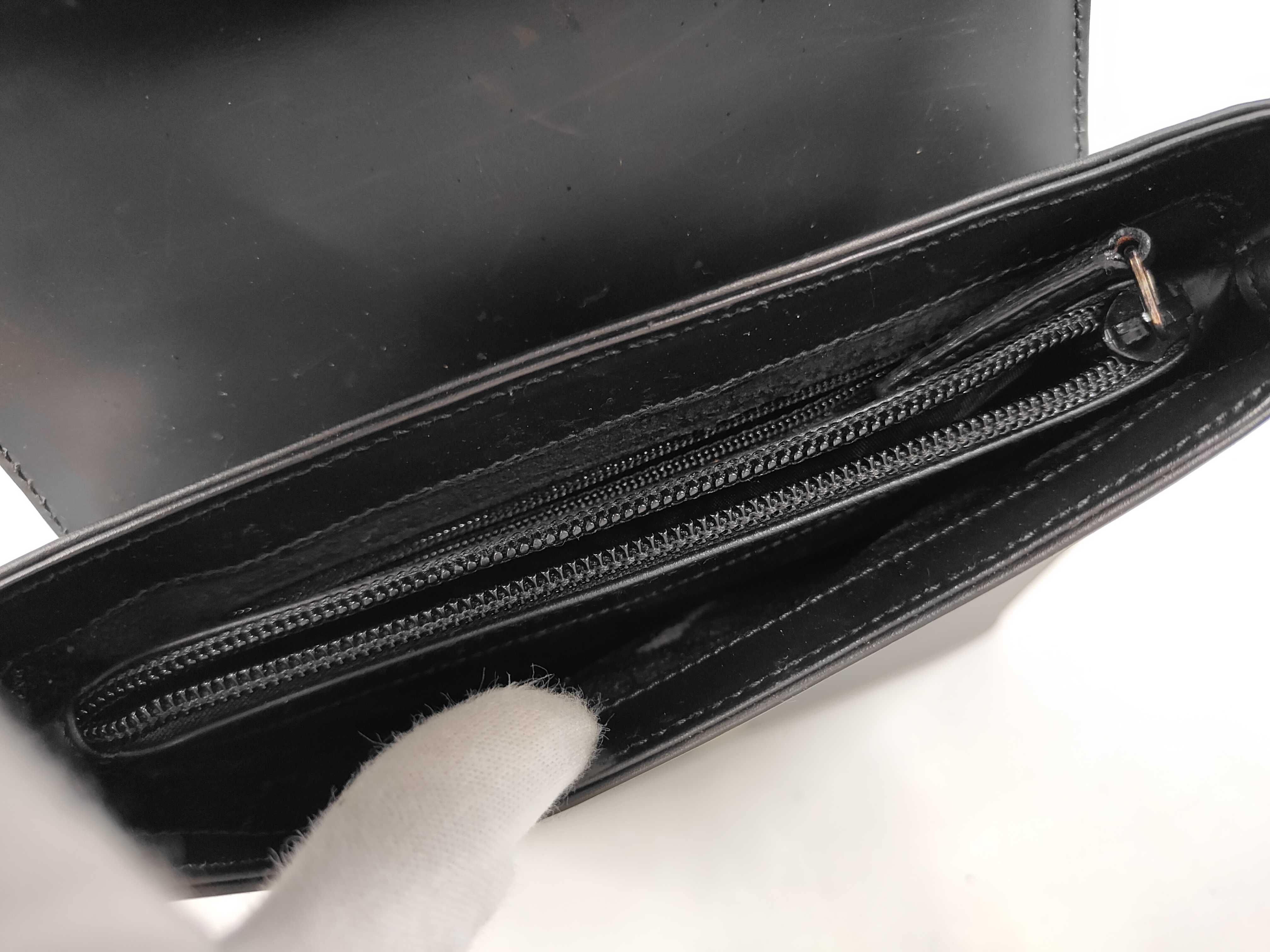 001.3444.3016 Leather Shoulder Bag, Black, Silver Hardware — view 8