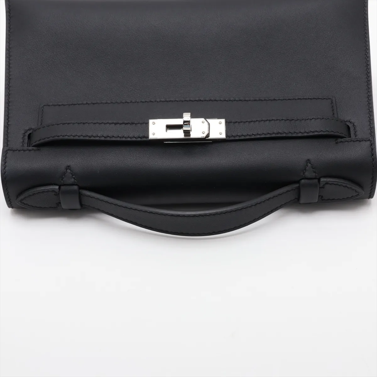 [Individually packaged] Hermes Pochette Kelly Swift Black Silver Hardware K: 2025 — view 5