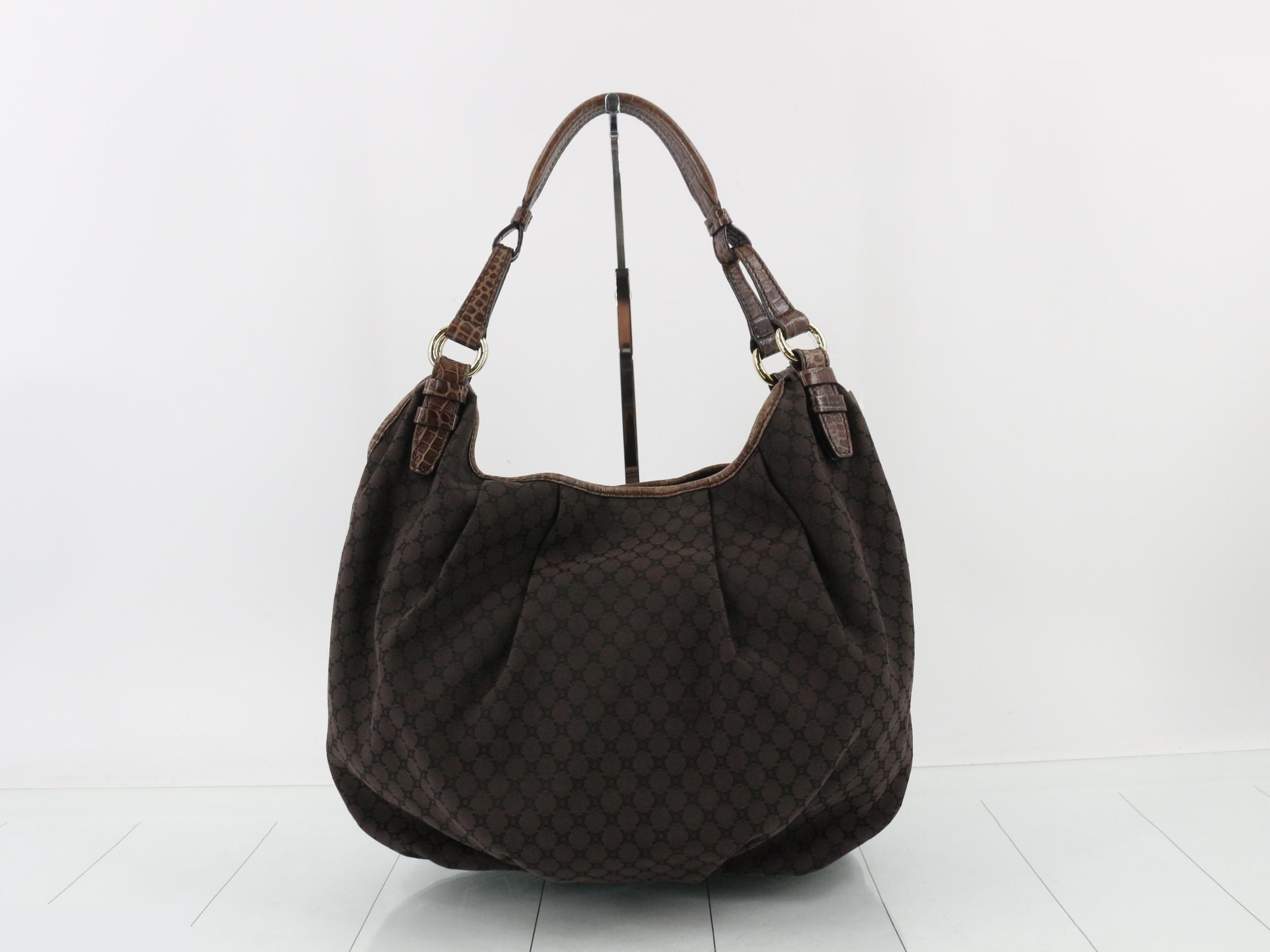 Canvas crocodile shoulder bag — view 2