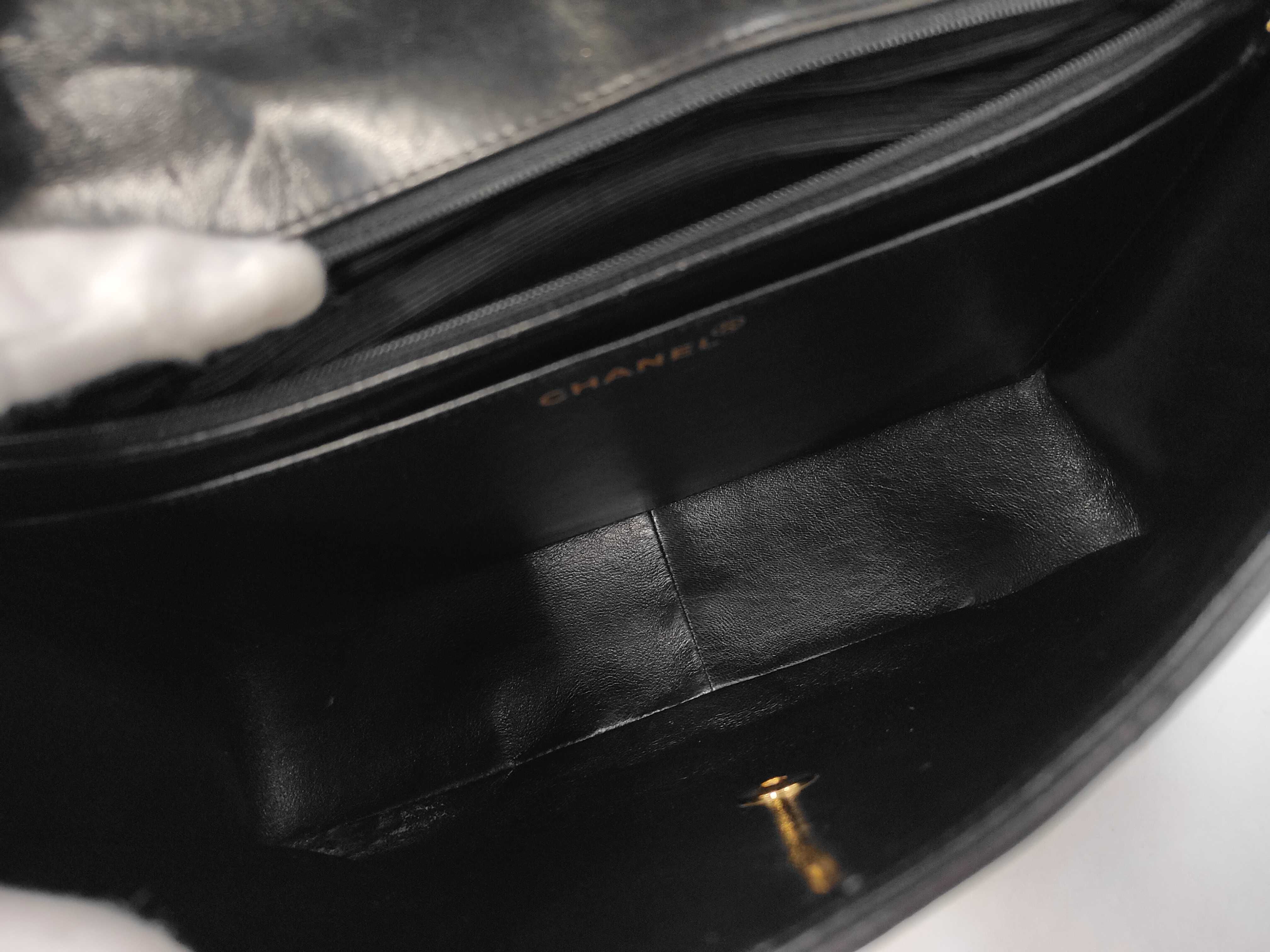 Large Matelassé Lambskin Shoulder Bag — view 9