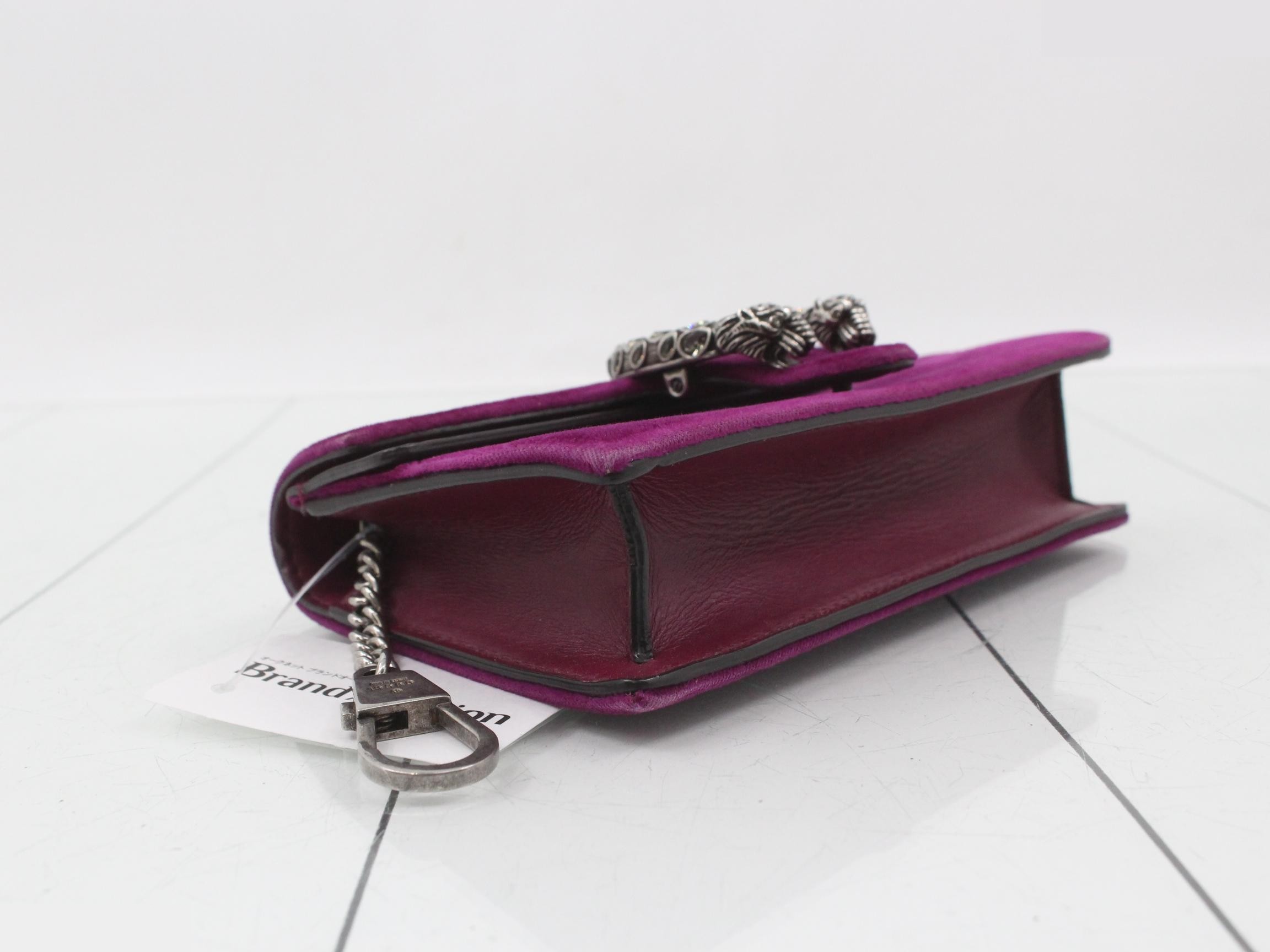 Dionysus Super Mini Velovette Chain Shoulder Bag — view 5