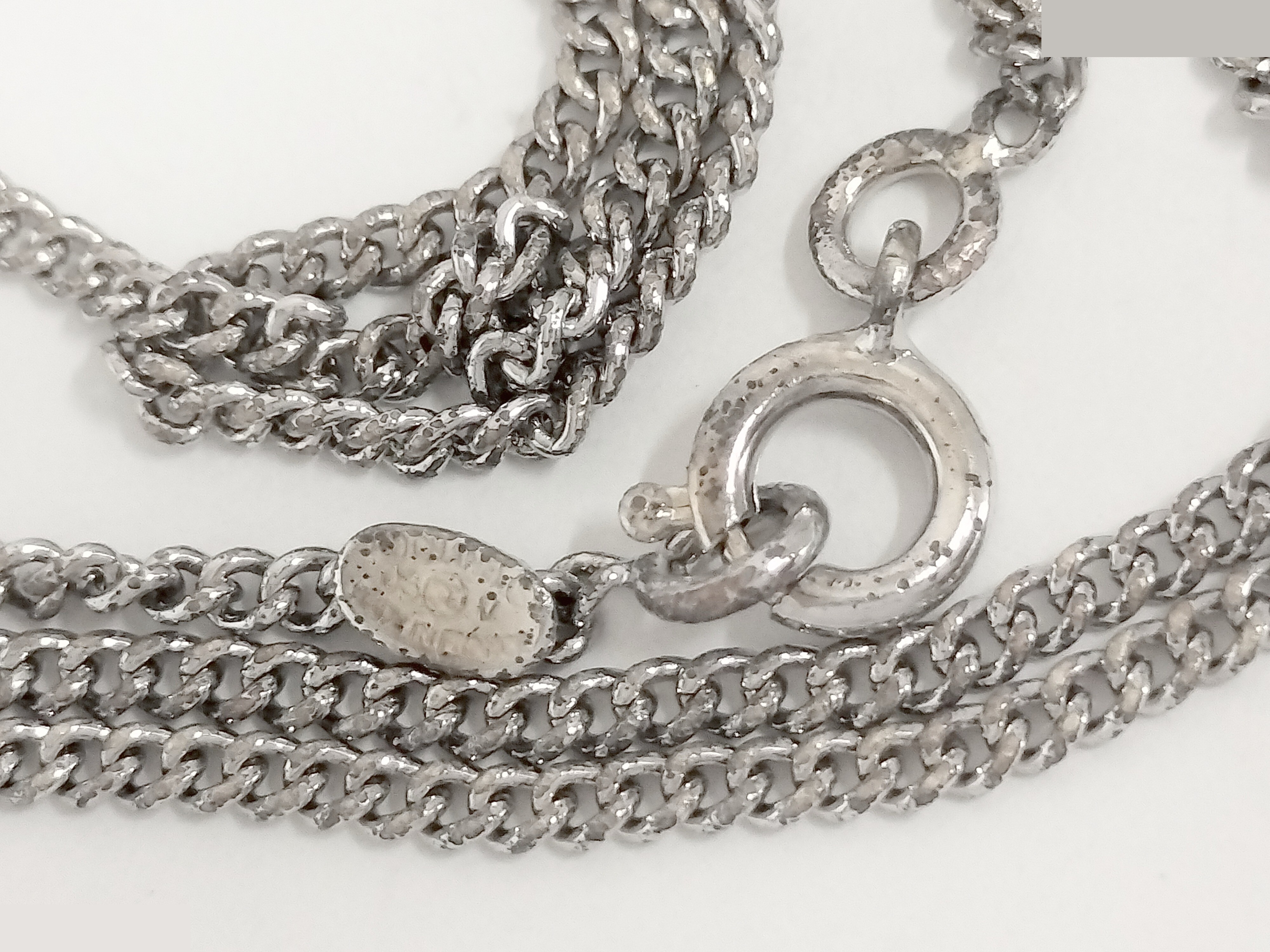 Coco Rhinestone Silver Necklace, Chain approx. 43cm — view 3