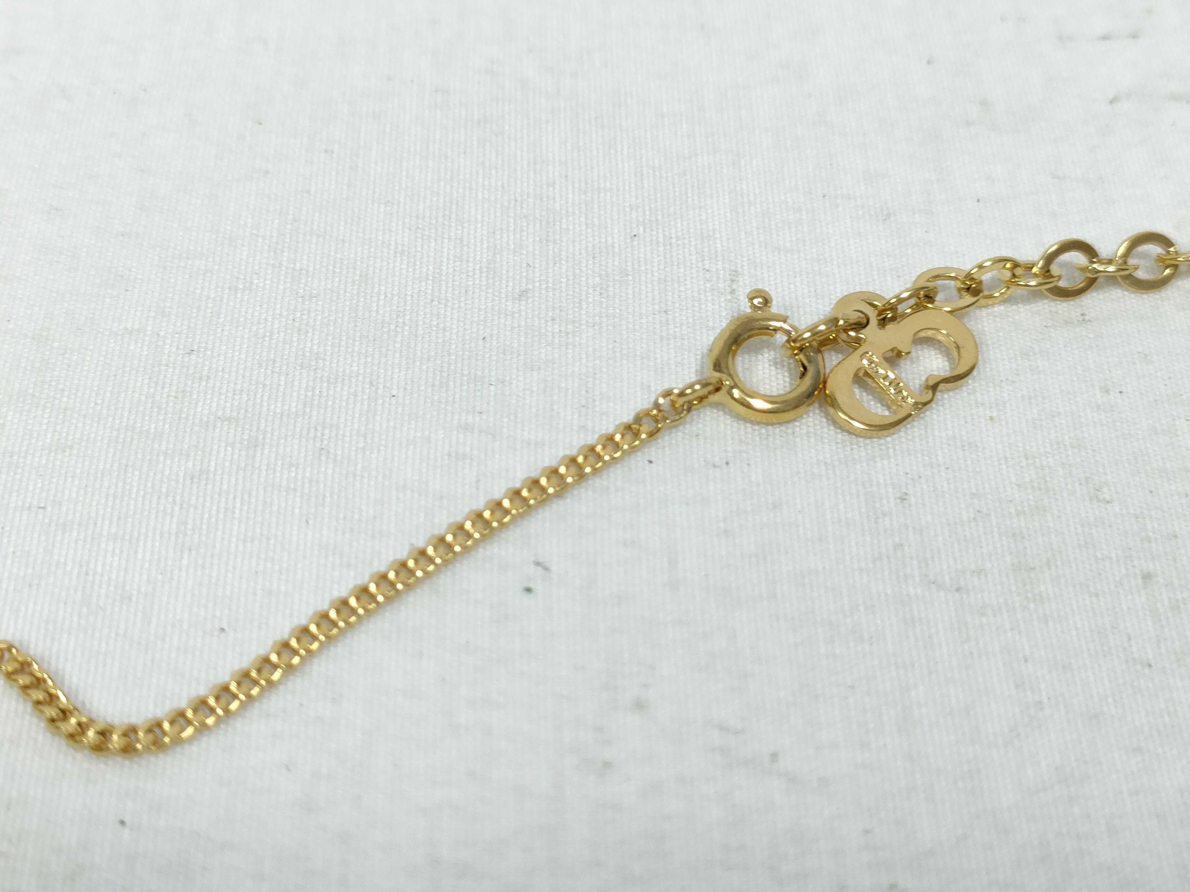 CD Ribbon Motif Rhinestone Necklace — view 5