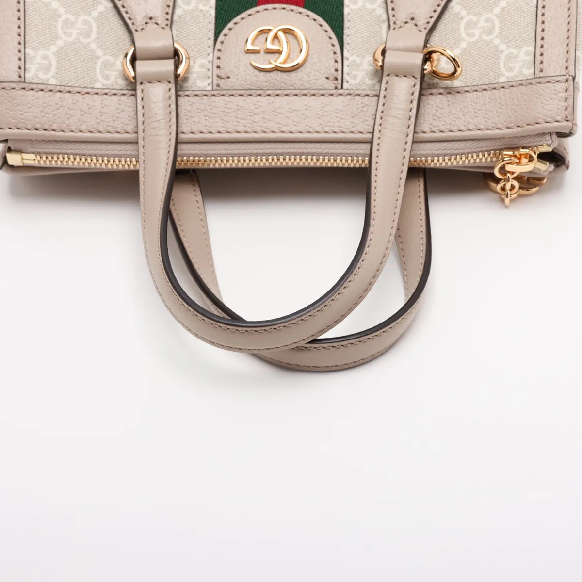 GG Supreme Ophidia PVC x Leather 2-Way Handbag, Beige, 547551 — view 5