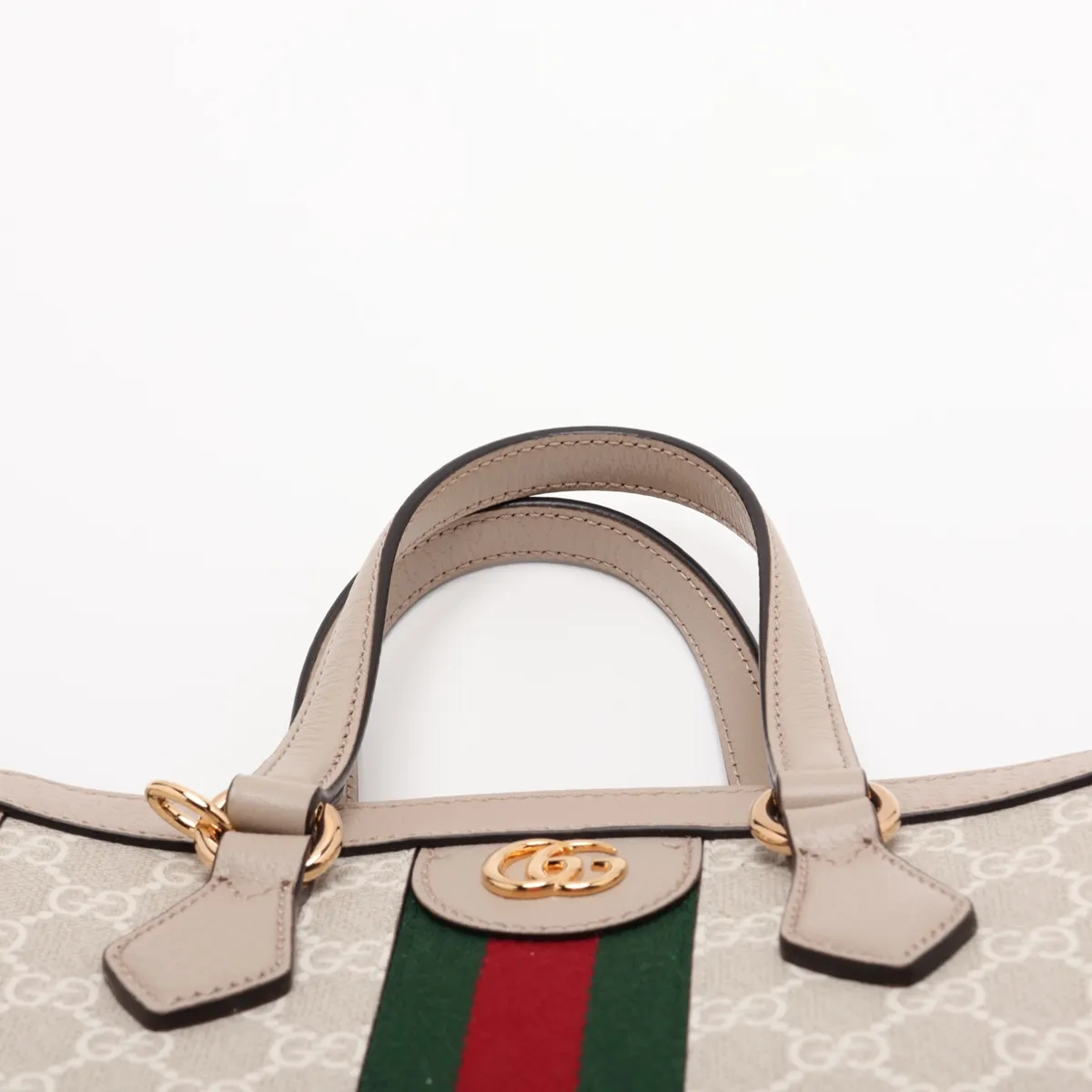 GG Supreme Ophidia PVC x Leather 2-Way Handbag, Beige, 547551 — view 6