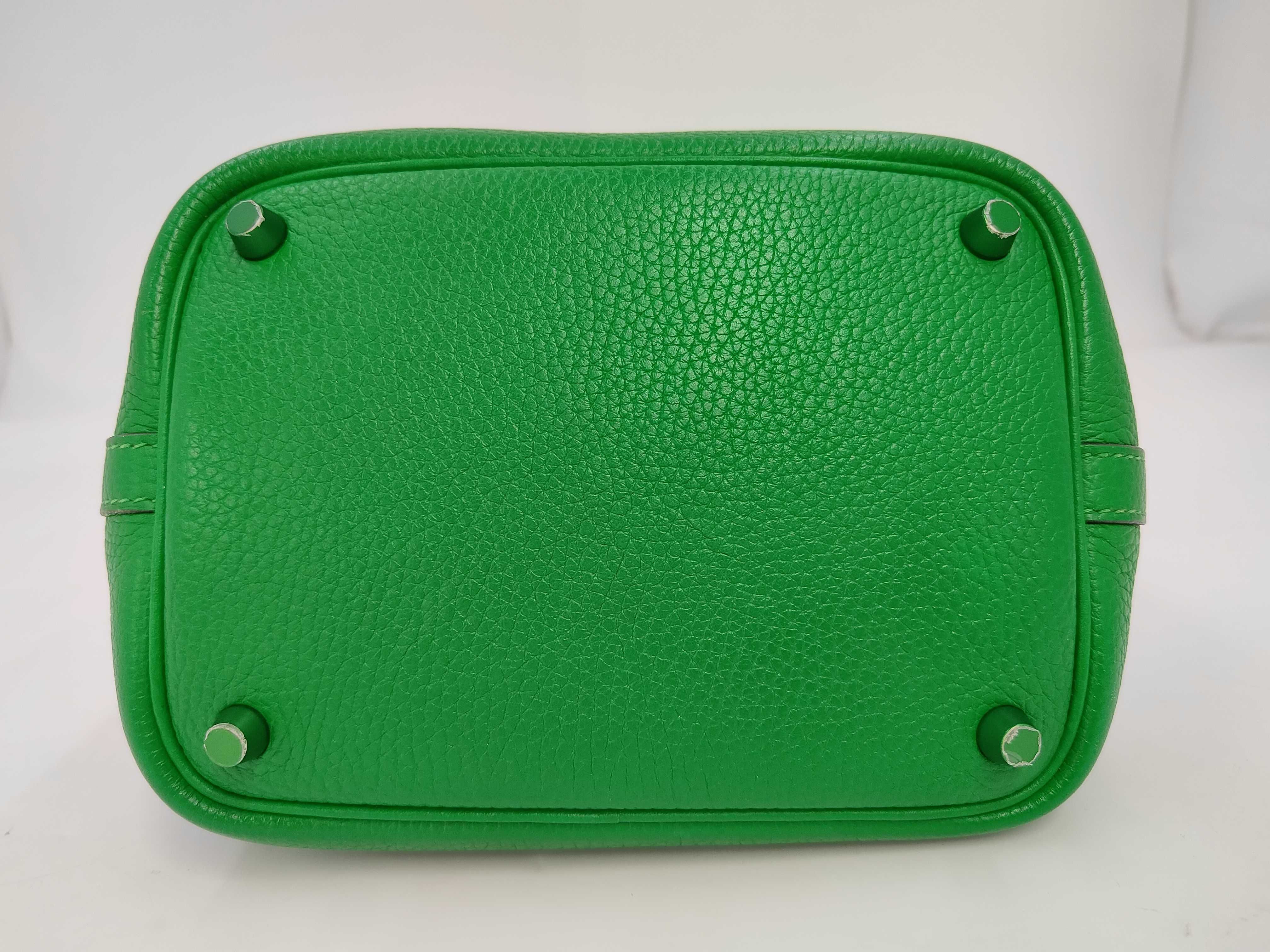 Picotin Lock PM Monochrome Taurillon Bamboo Z Stamp SV Handbag — view 7