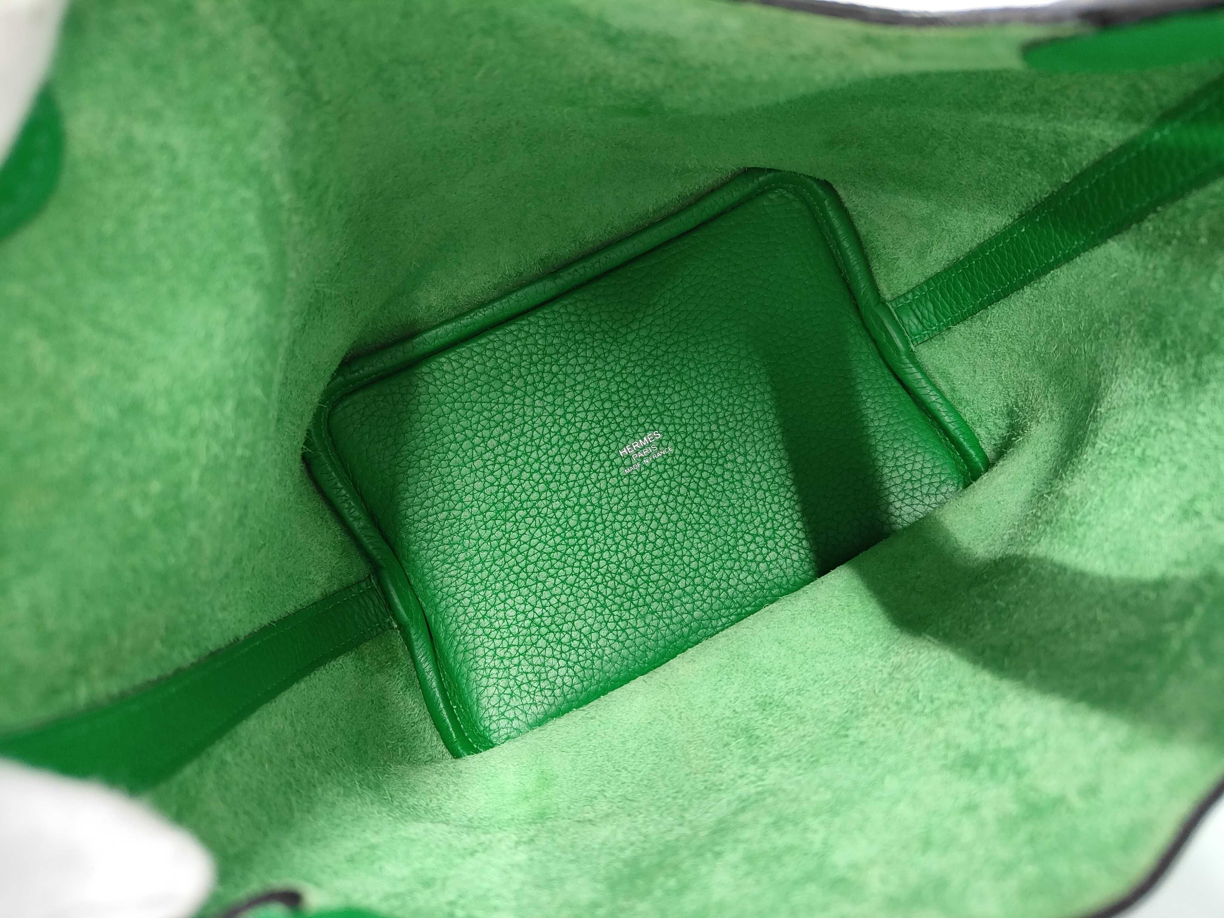 Picotin Lock PM Monochrome Taurillon Bamboo Z Stamp SV Handbag — view 8