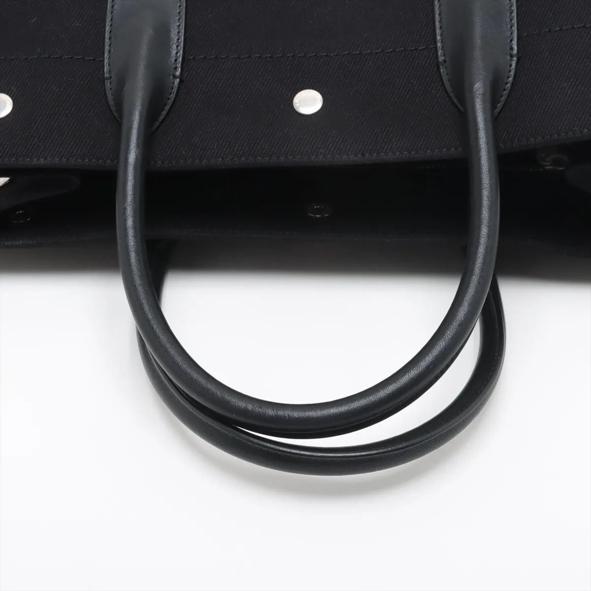 Rive Gauche Canvas x Leather Tote Bag, Black, 632539 — view 5