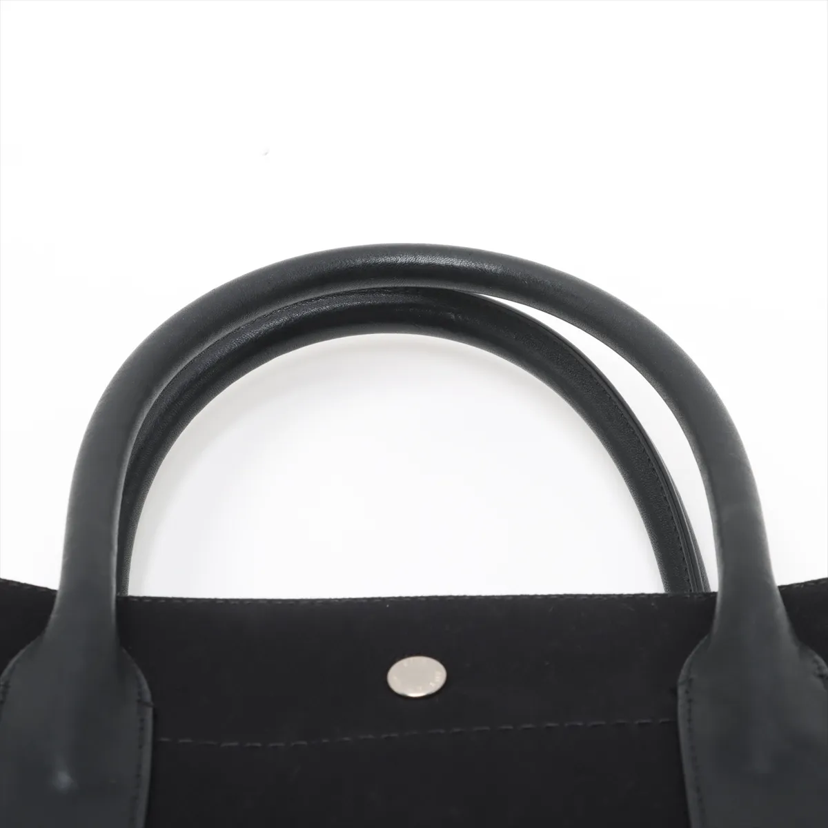 Rive Gauche Canvas x Leather Tote Bag, Black, 632539 — view 6