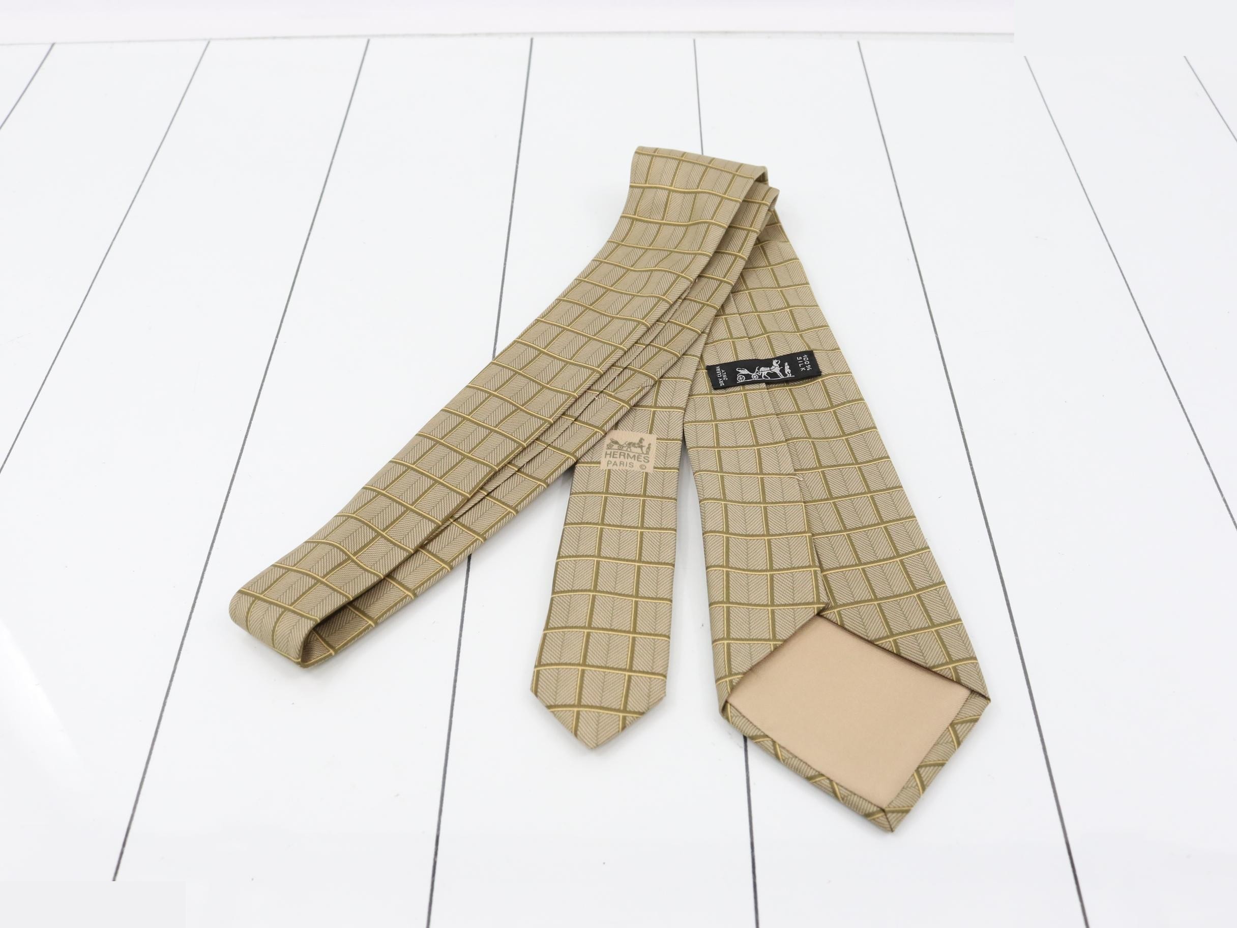 silk tie, check pattern — view 2