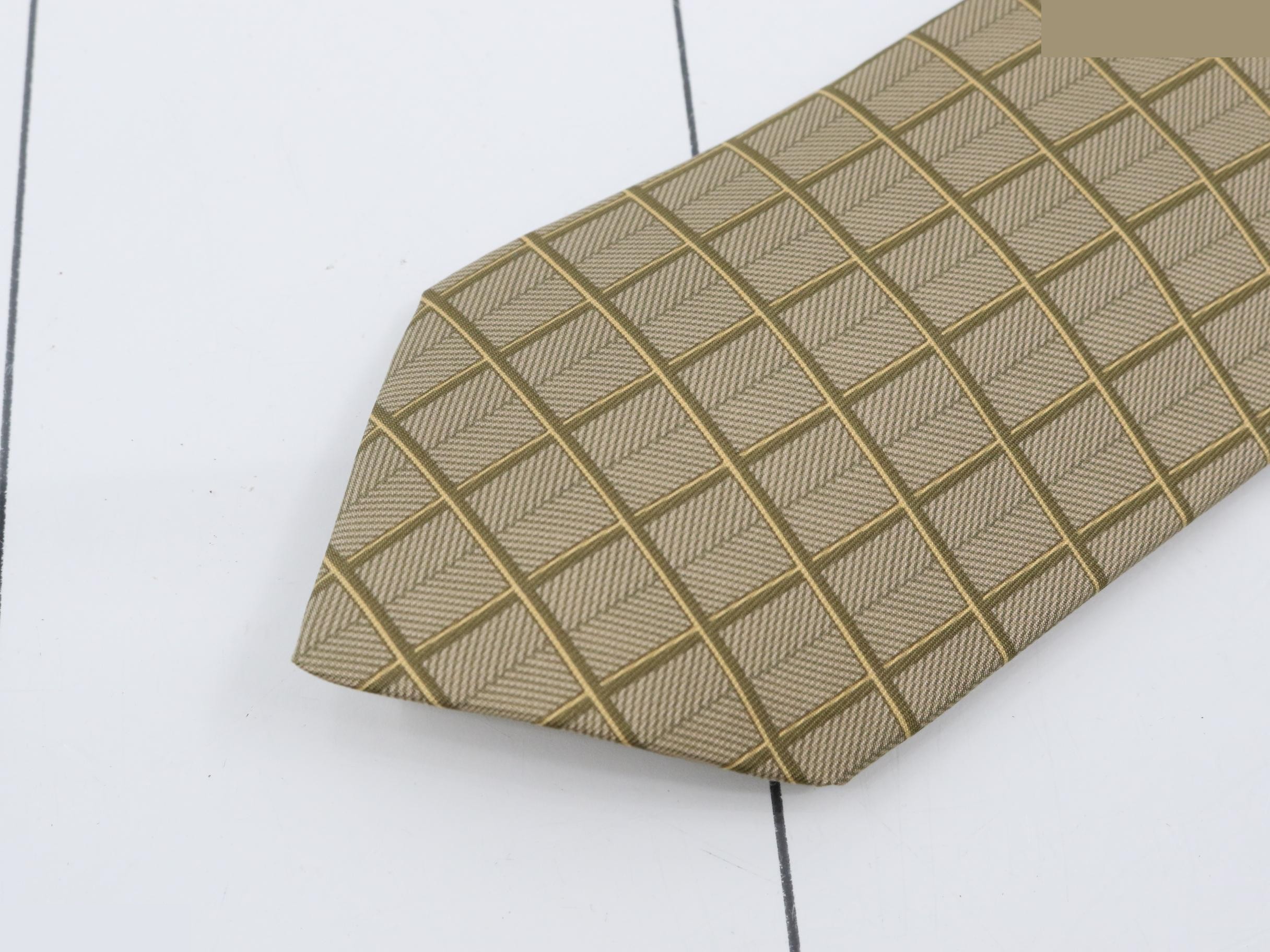silk tie, check pattern — view 3