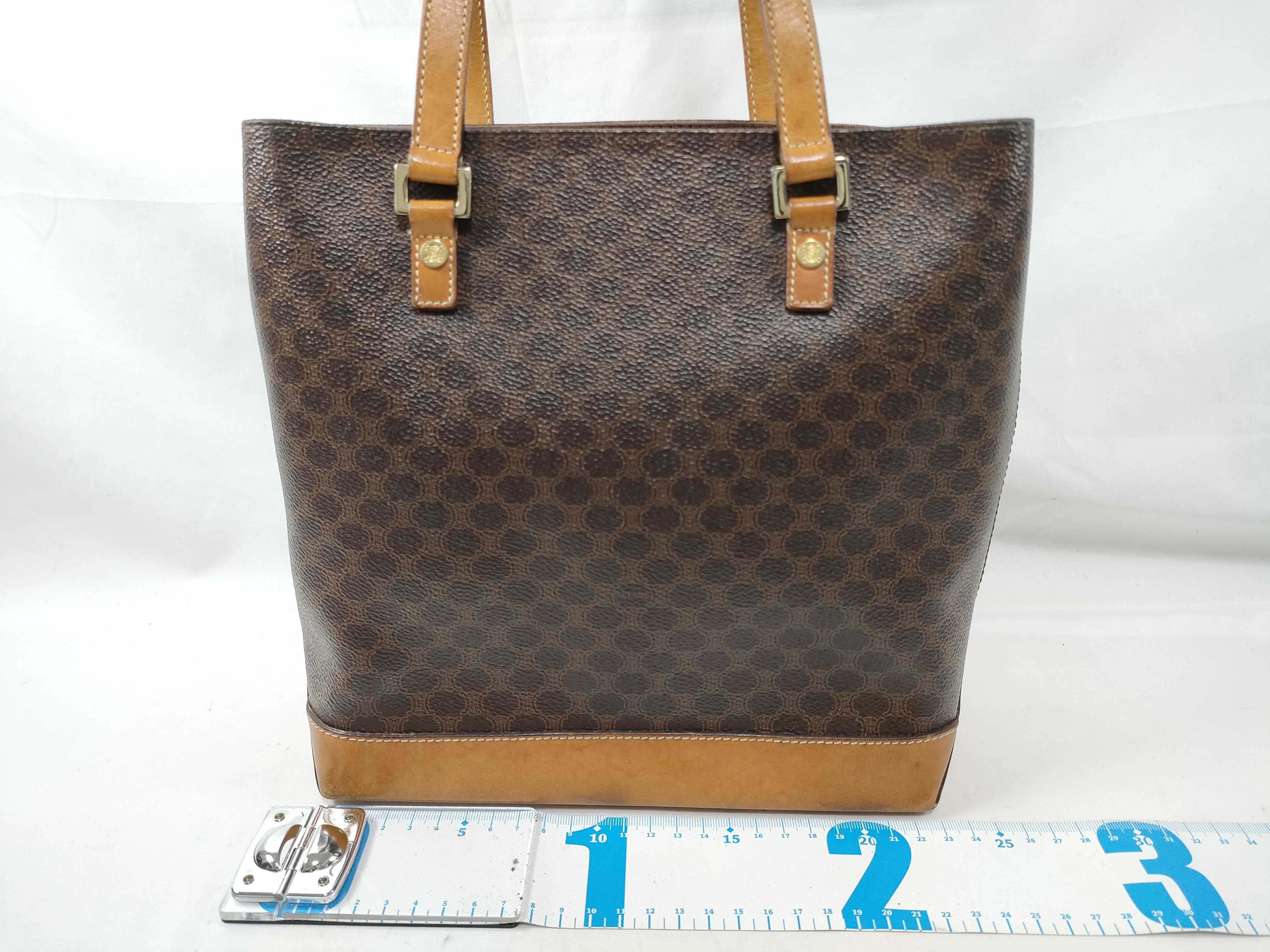 Tote Bag, Handbag, Macadam Pattern, Brown Leather, PVC Tote Bag — view 2