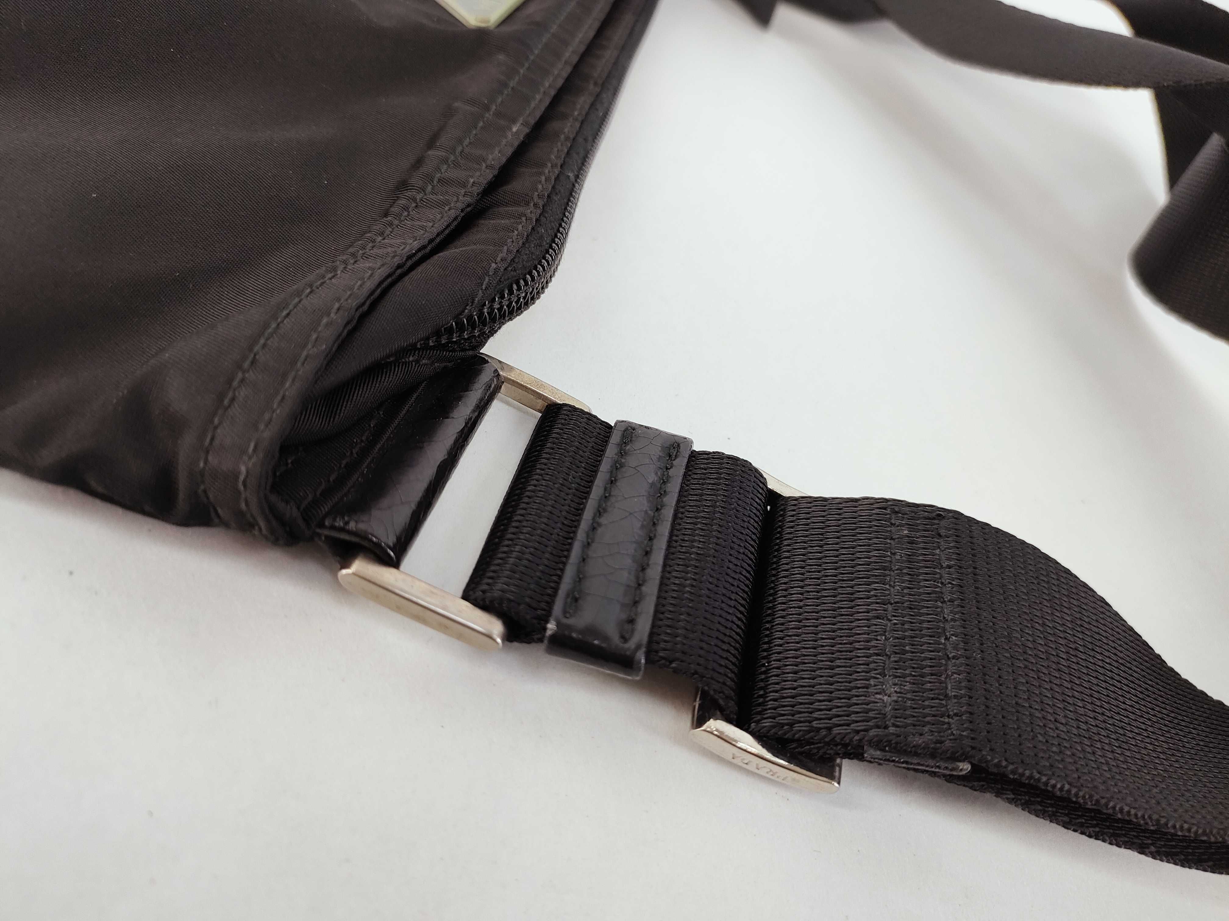 Nylon Shoulder Bag with Triangle Logo Hardware — view 5