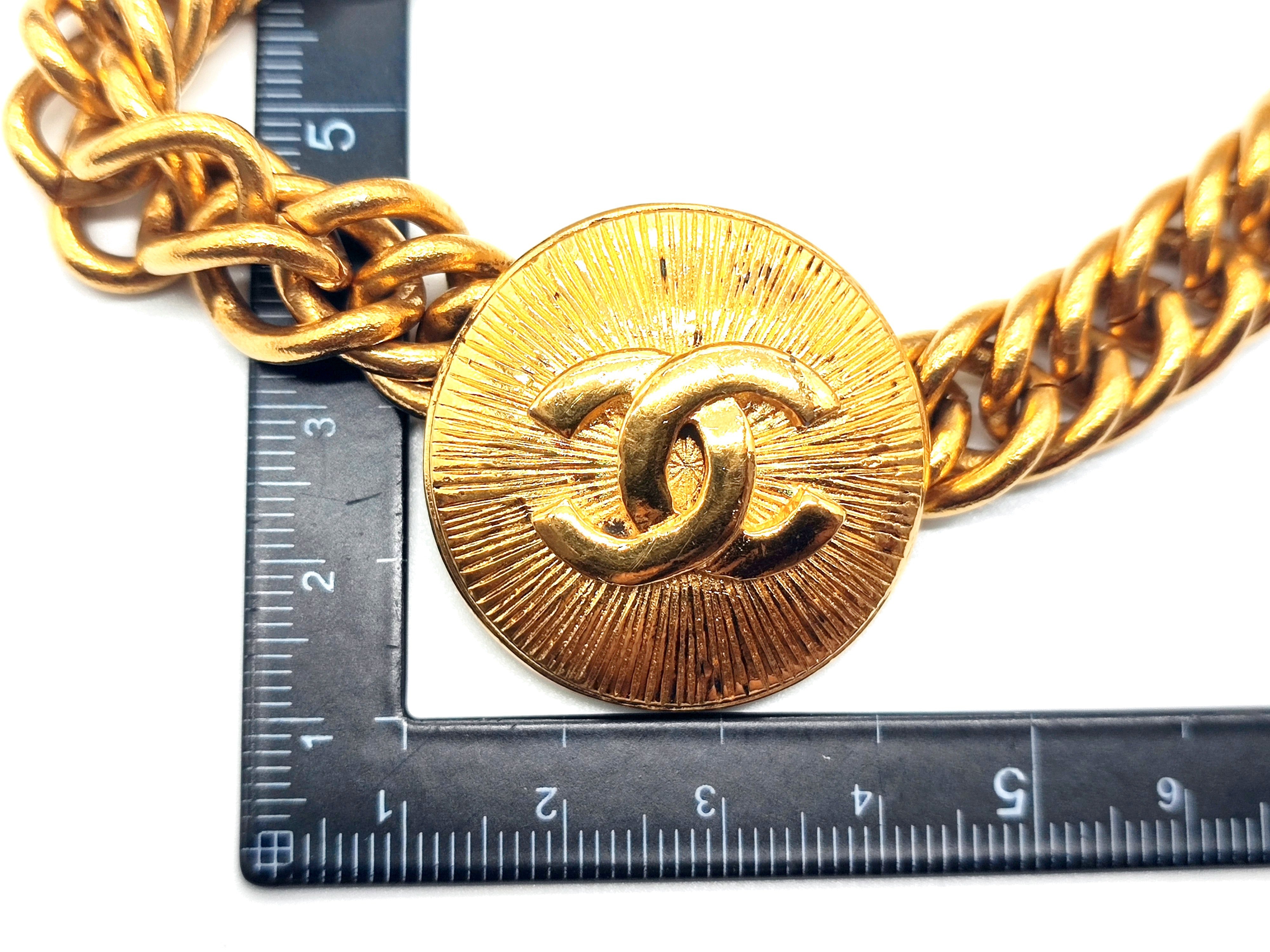 Coco Mark Double-Sided Chain Necklace, Neck Circumference Approx. 41cm — view 3