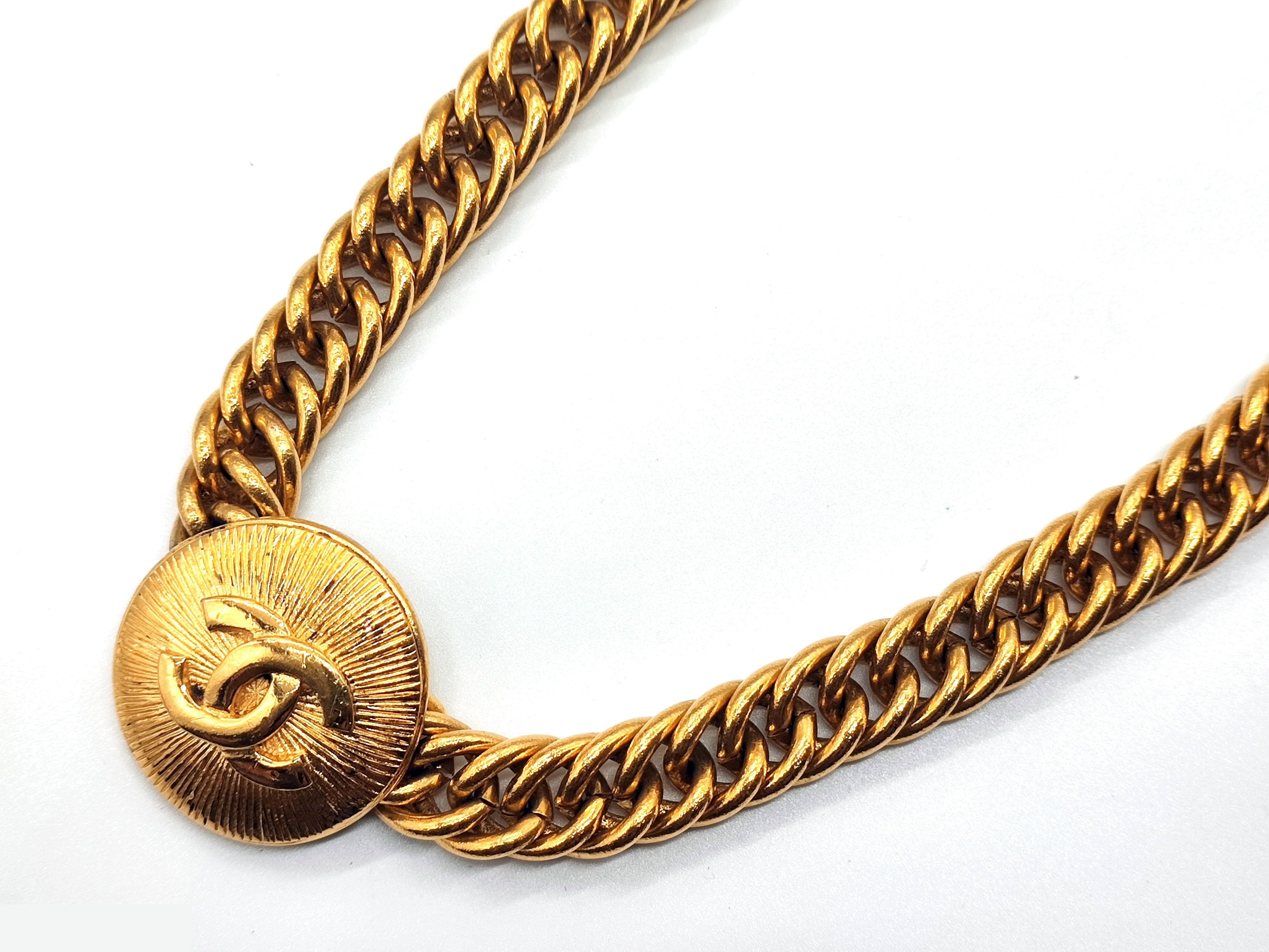 Coco Mark Double-Sided Chain Necklace, Neck Circumference Approx. 41cm — view 5