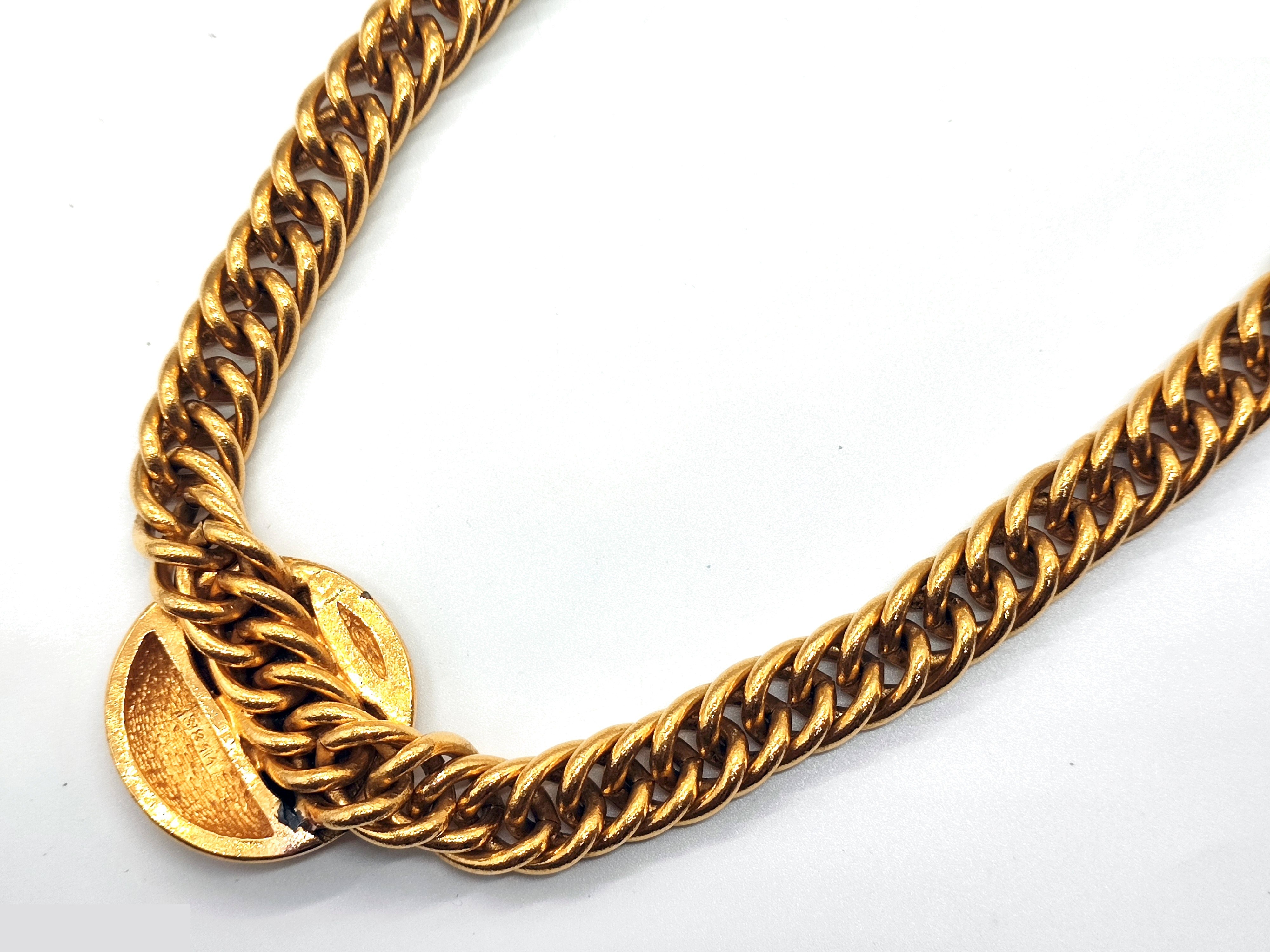 Coco Mark Double-Sided Chain Necklace, Neck Circumference Approx. 41cm — view 8