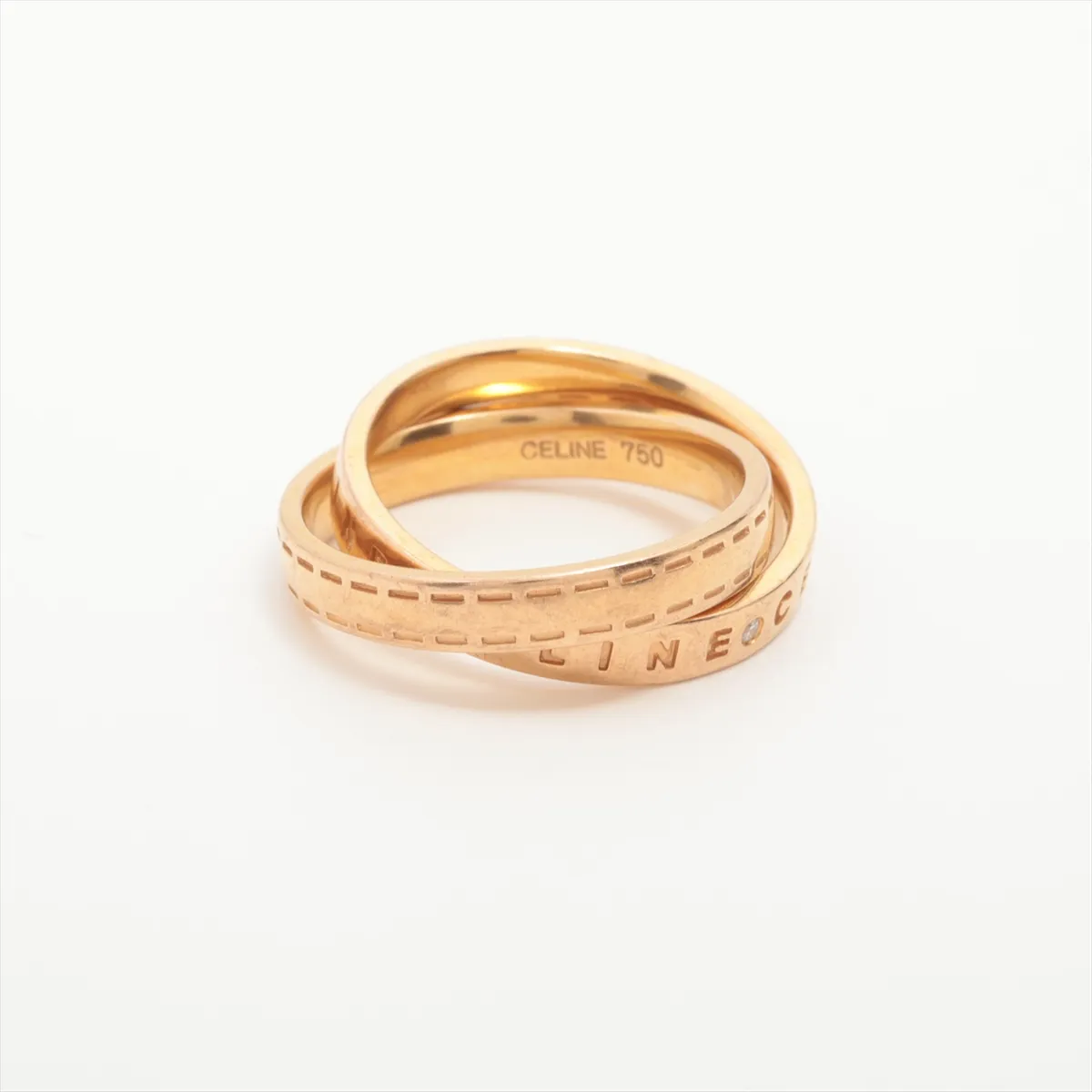 diamond ring, 750 (yellow gold), 8.1g, — view 2