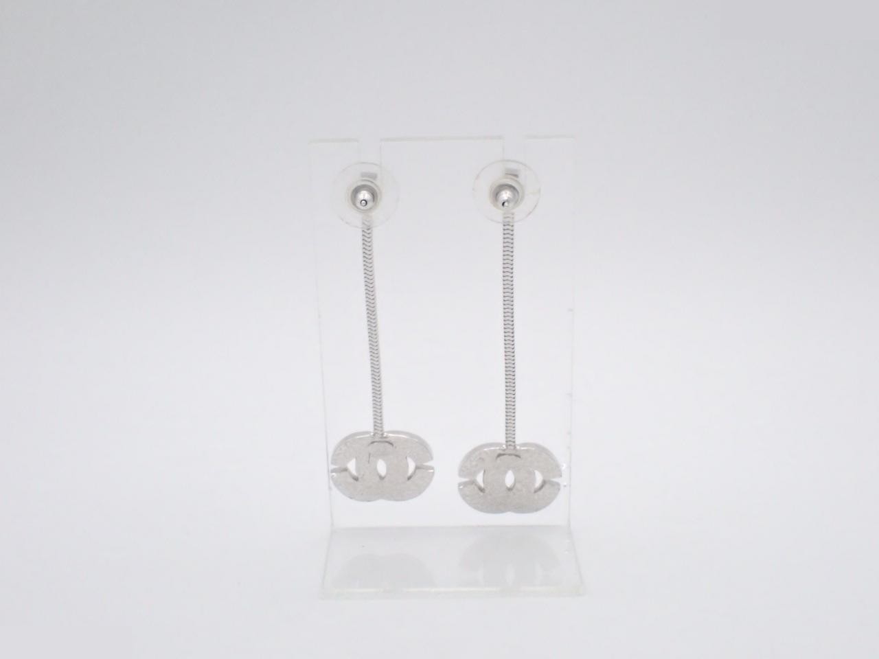 Coco Mark Swing Rhinestone Earrings 01P (with box) — view 2