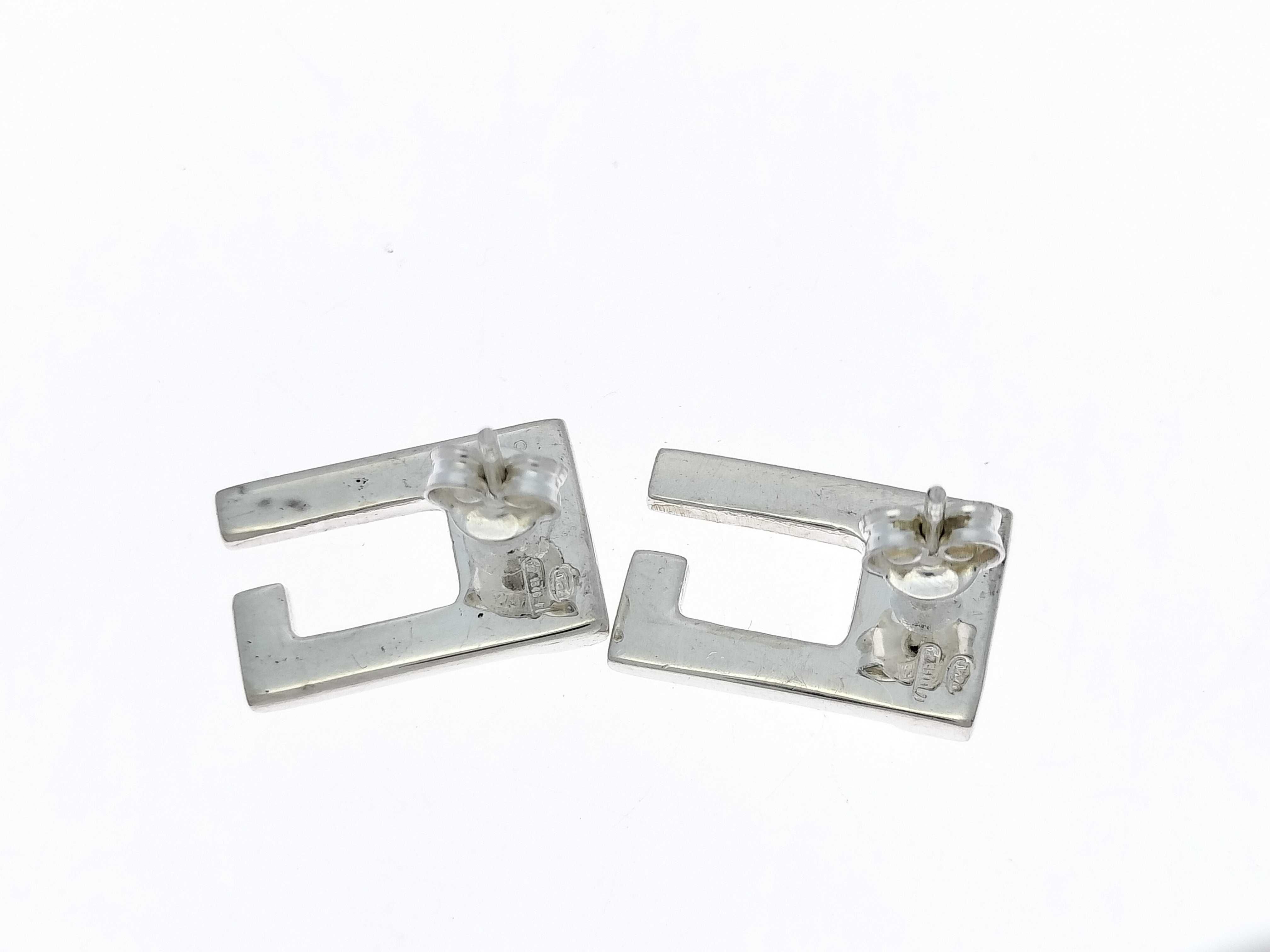 logo earrings, SV925, 5.6g, with dust bag and box. — view 2