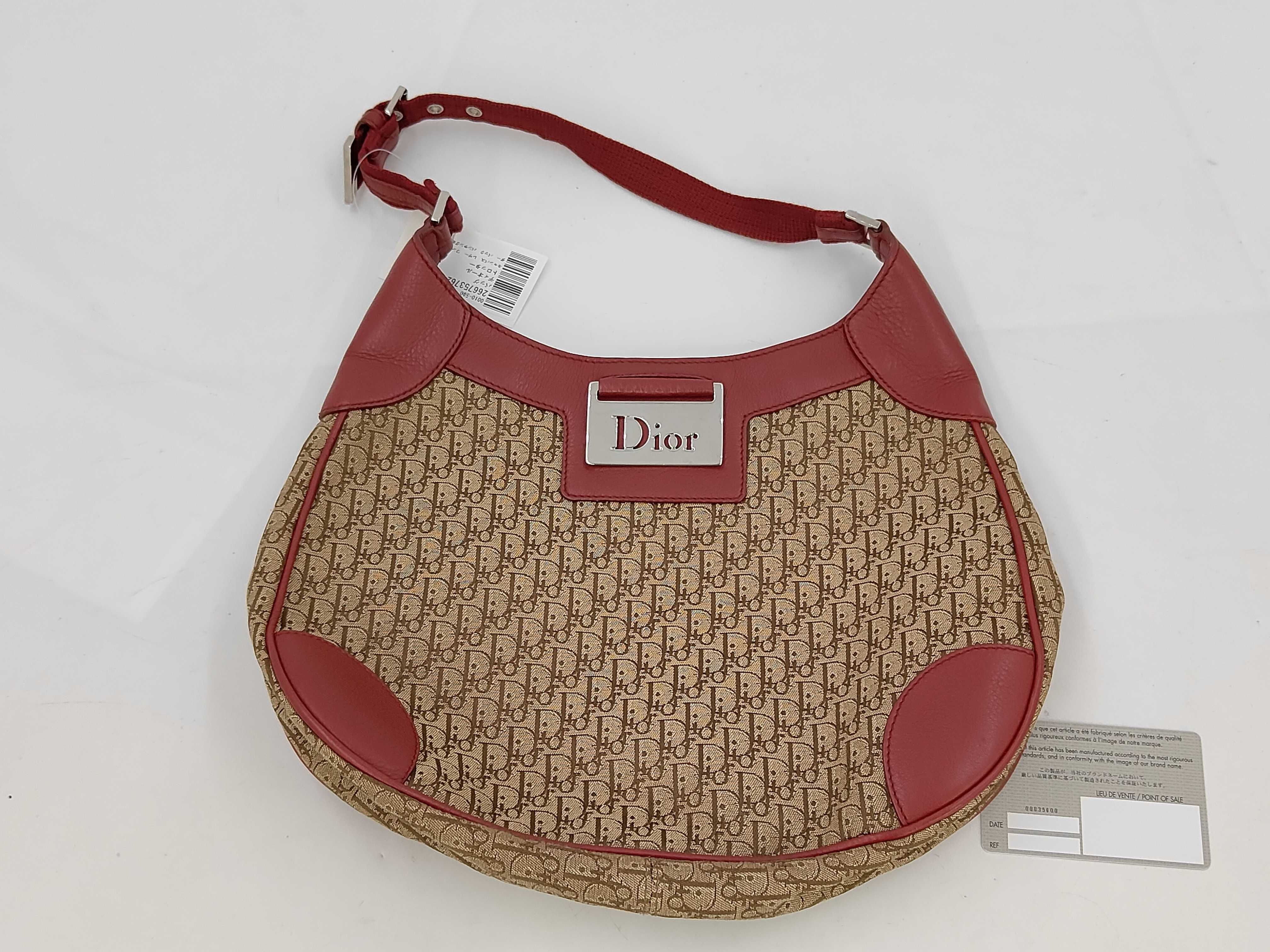 Trotter Canvas Leather One Shoulder Back Punching Hardware Handbag
