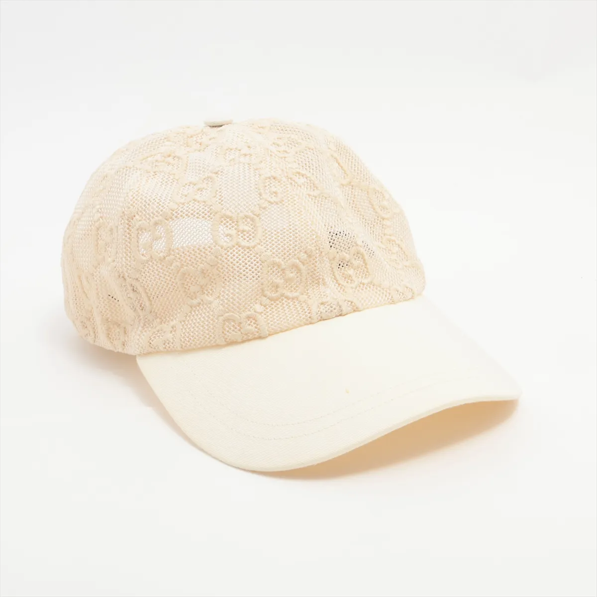 579155 GG embroidery cap S nylon ivory Scratching — view 2