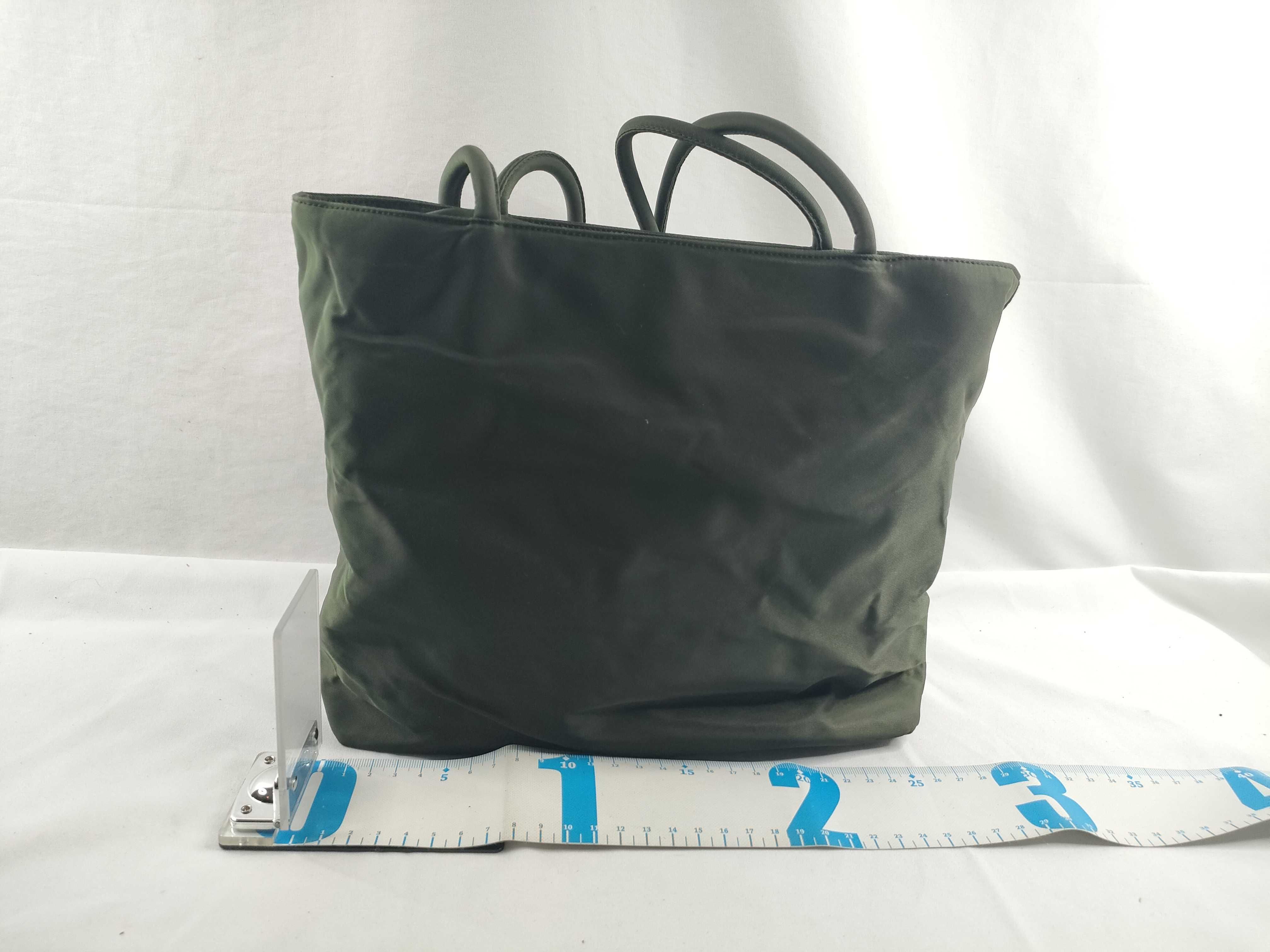 nylon tote bag, green tote bag — view 2