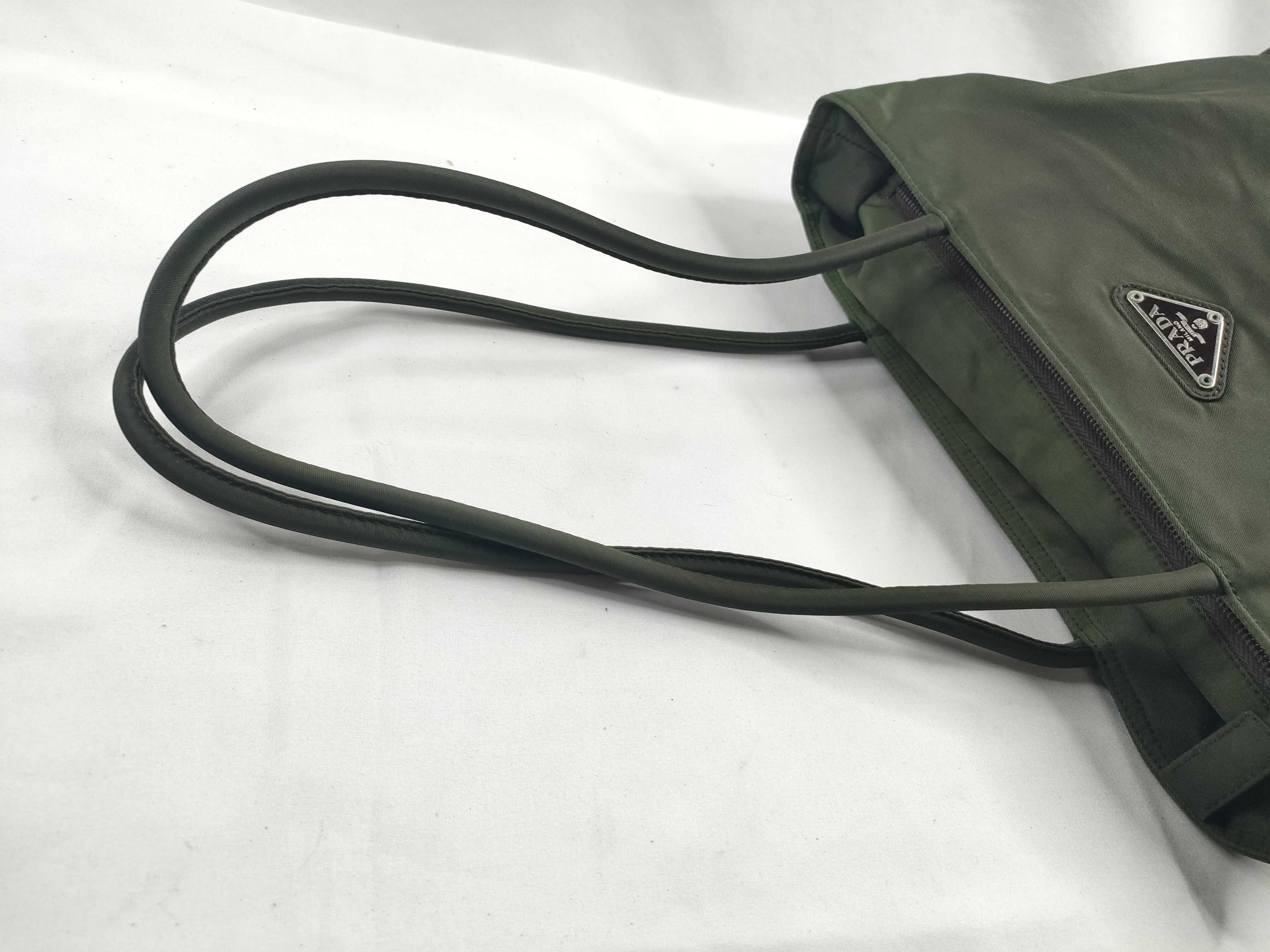 nylon tote bag, green tote bag — view 6