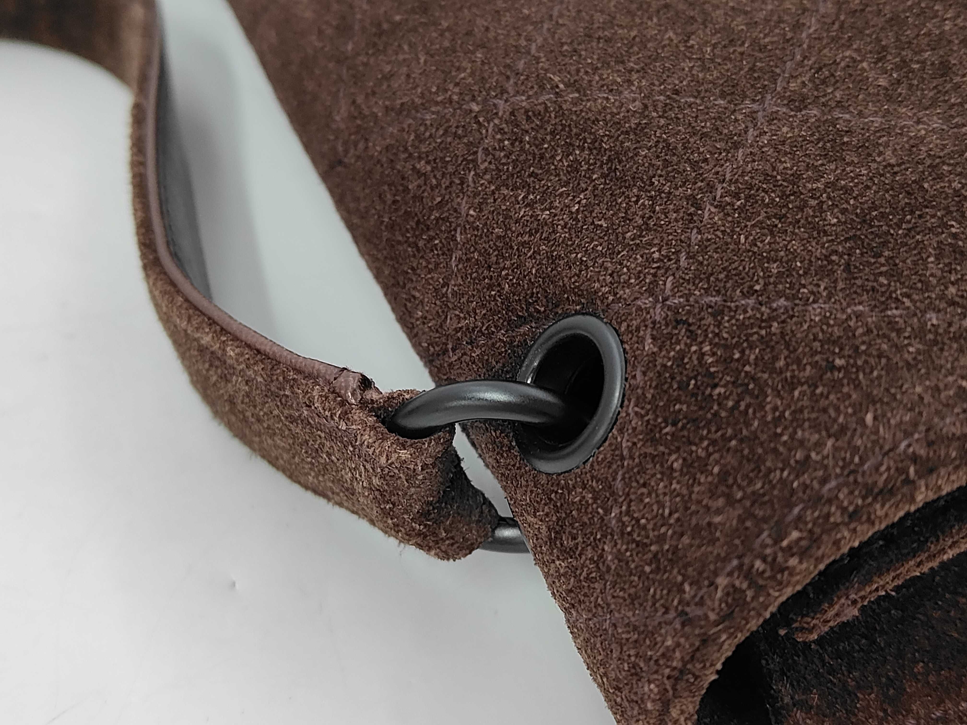 Full Flap Shoulder Bag, Suede, Brown, Black Hardware, 5448067 (Shoulder Bag) — view 5