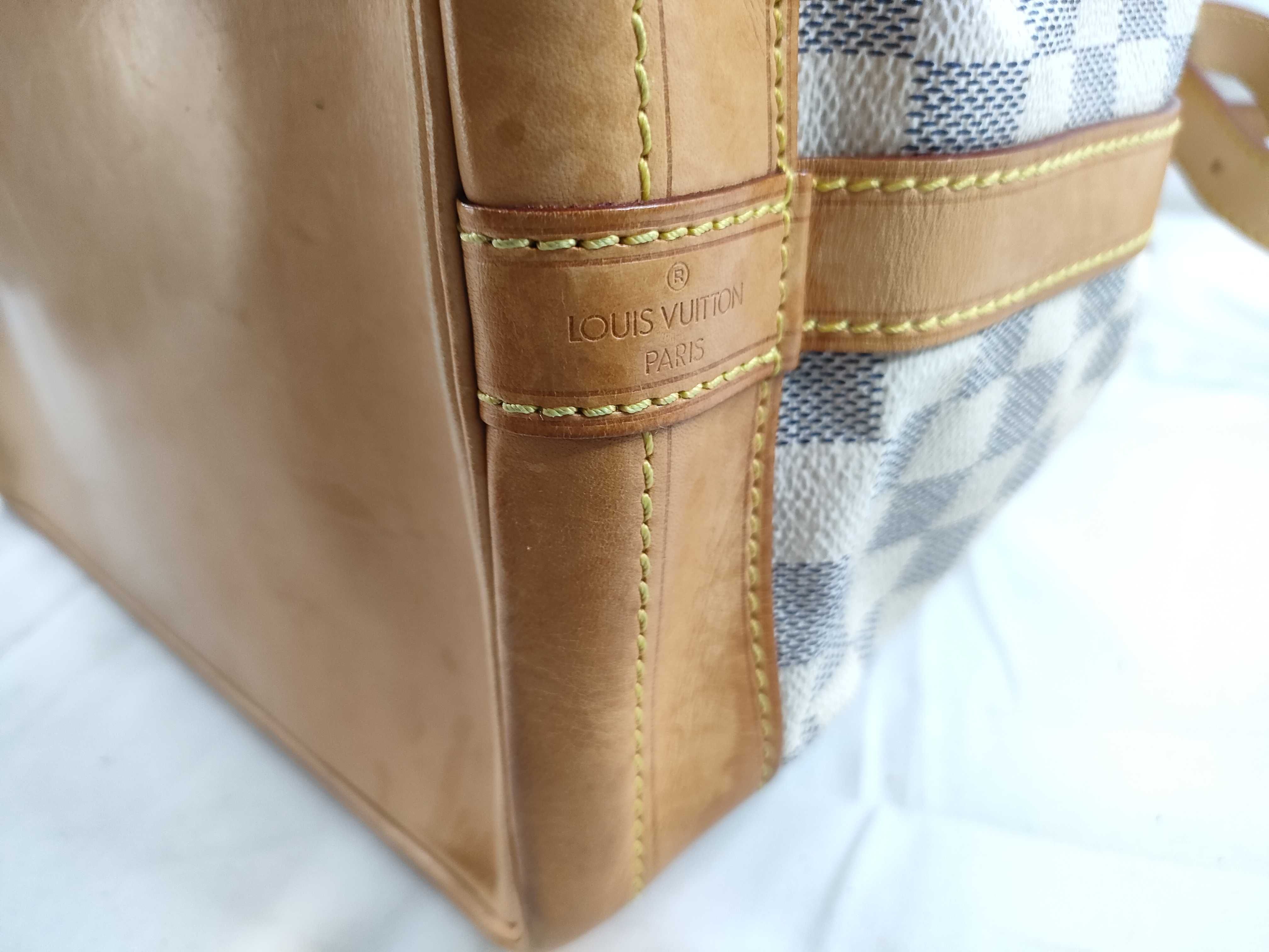 Damier Azur Louis Vuitton Brown Damier Noe Azur N42222 Shoulder Bag — view 6