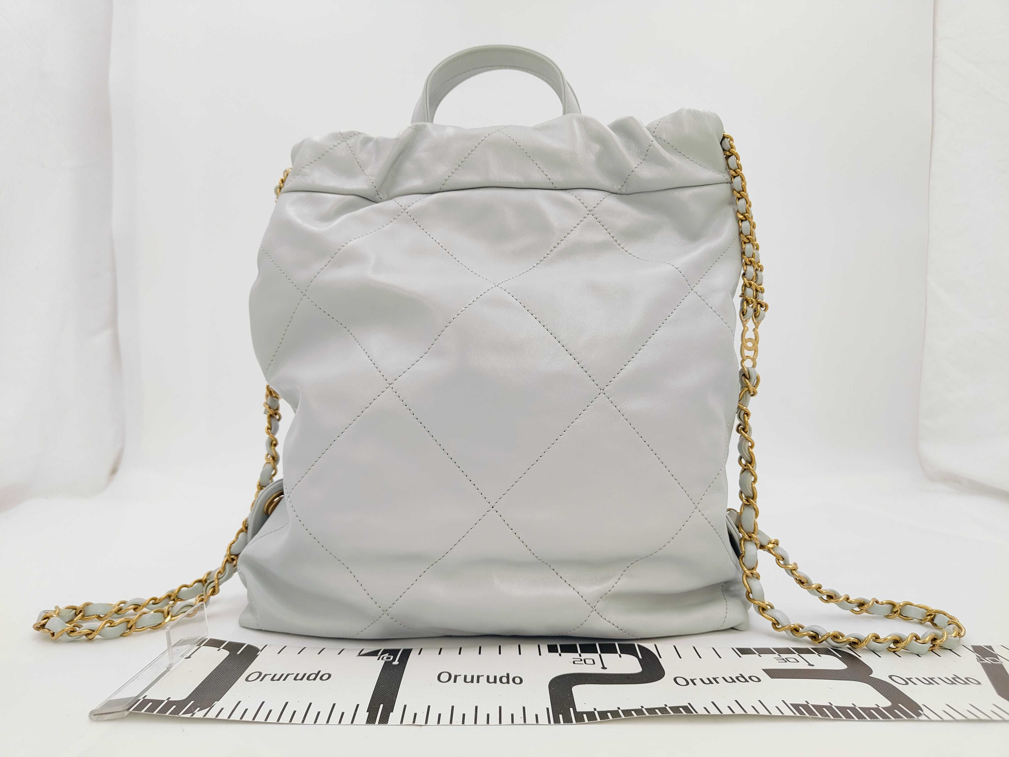 22 Small Bag, Light Blue, Gold Hardware, Chip Shoulder Bag — view 2