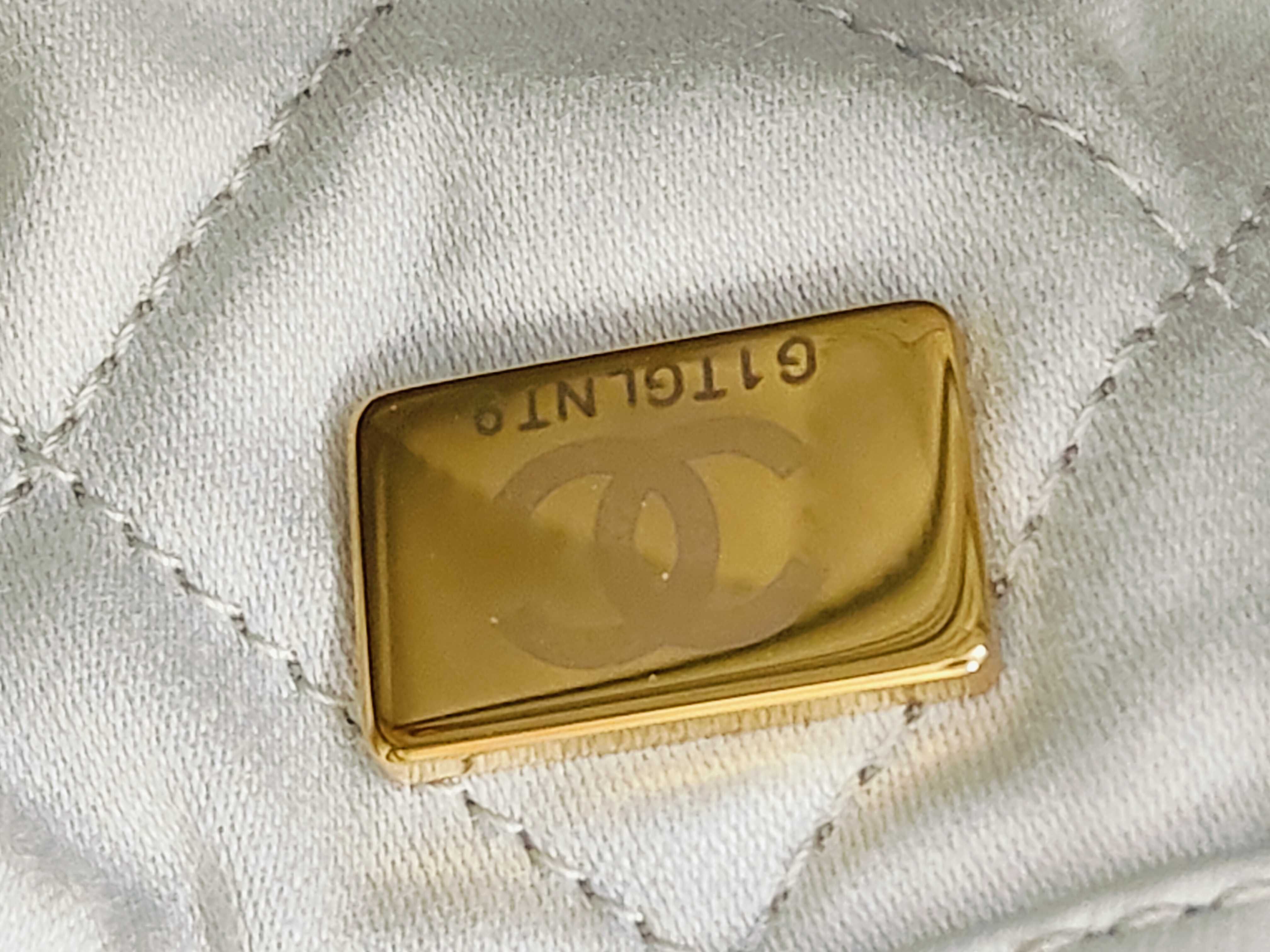 22 Small Bag, Light Blue, Gold Hardware, Chip Shoulder Bag — view 12