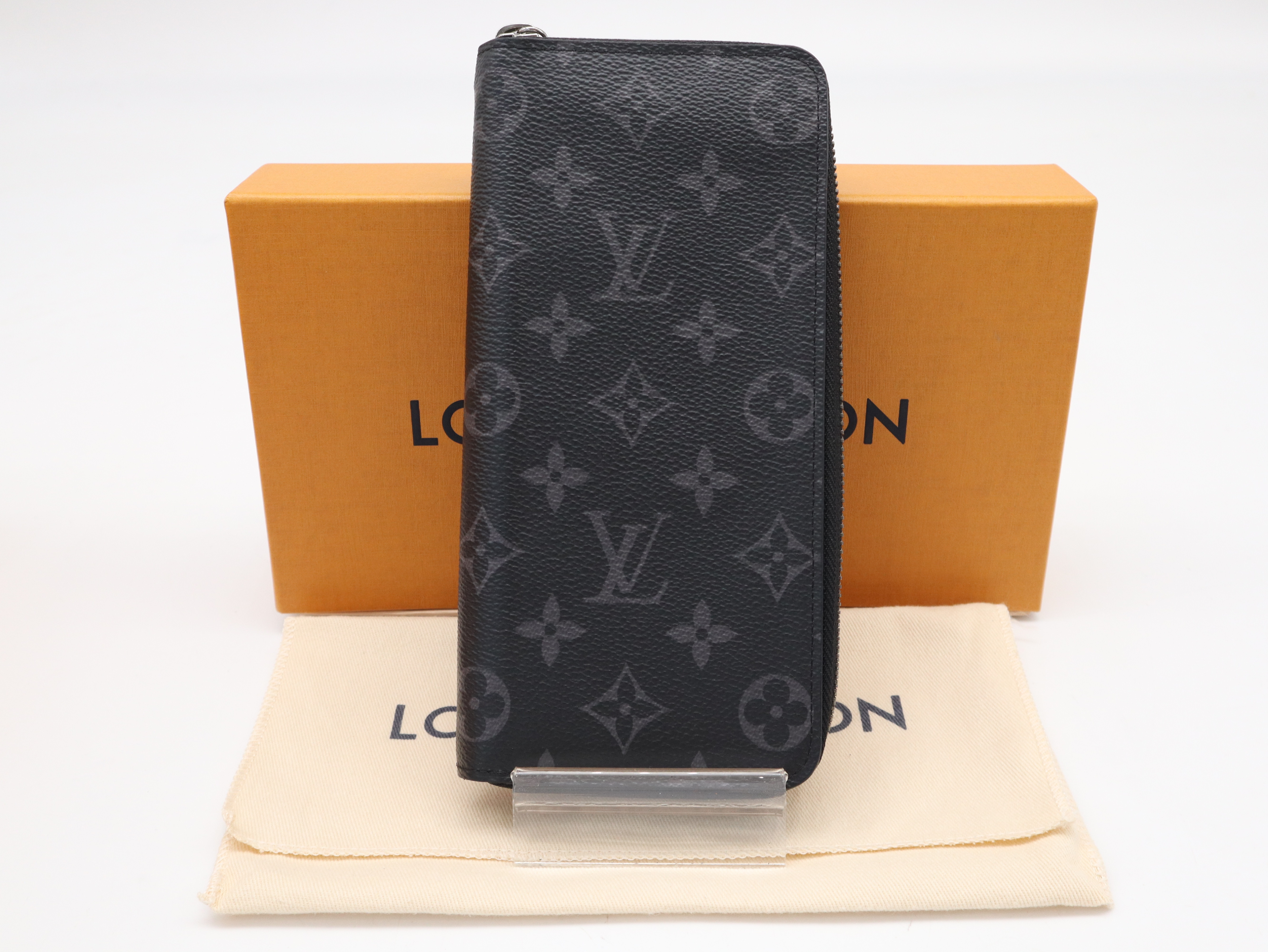 M62295 Monogram Eclipse Zippy Wallet Vertical, RFID tested, with box and dust bag.