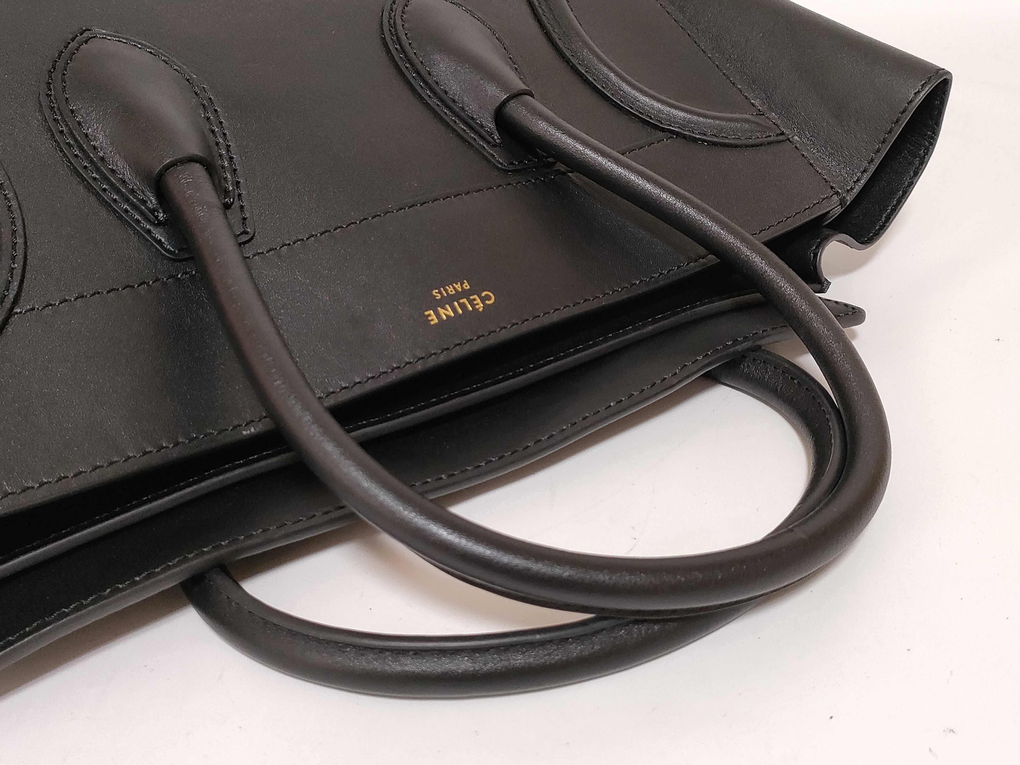 Luggage Phantom Leather Handbag, Black — view 3