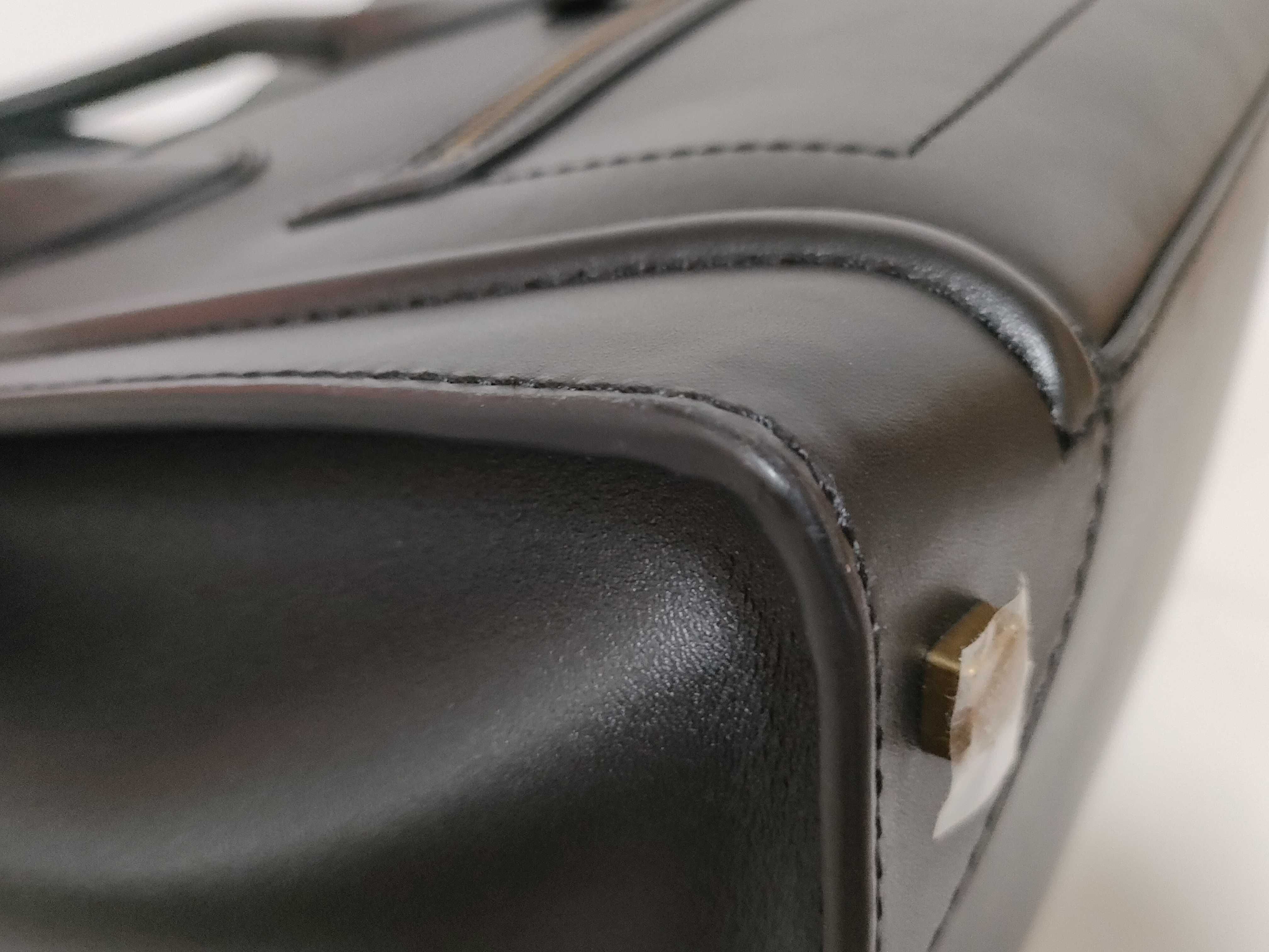 Luggage Phantom Leather Handbag, Black — view 7