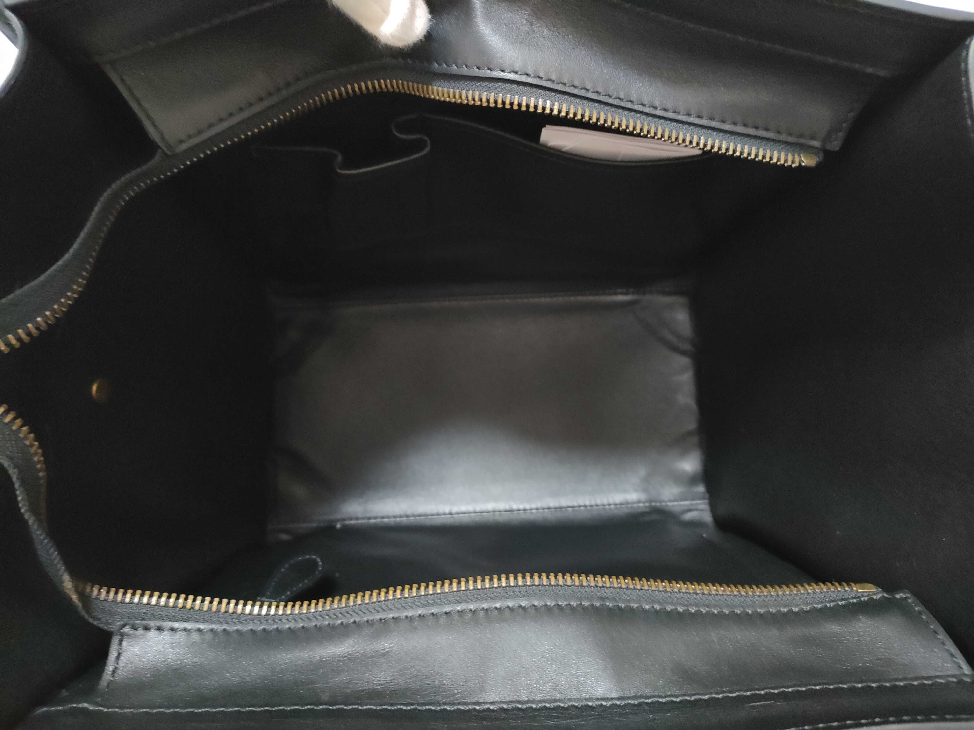 Luggage Phantom Leather Handbag, Black — view 10