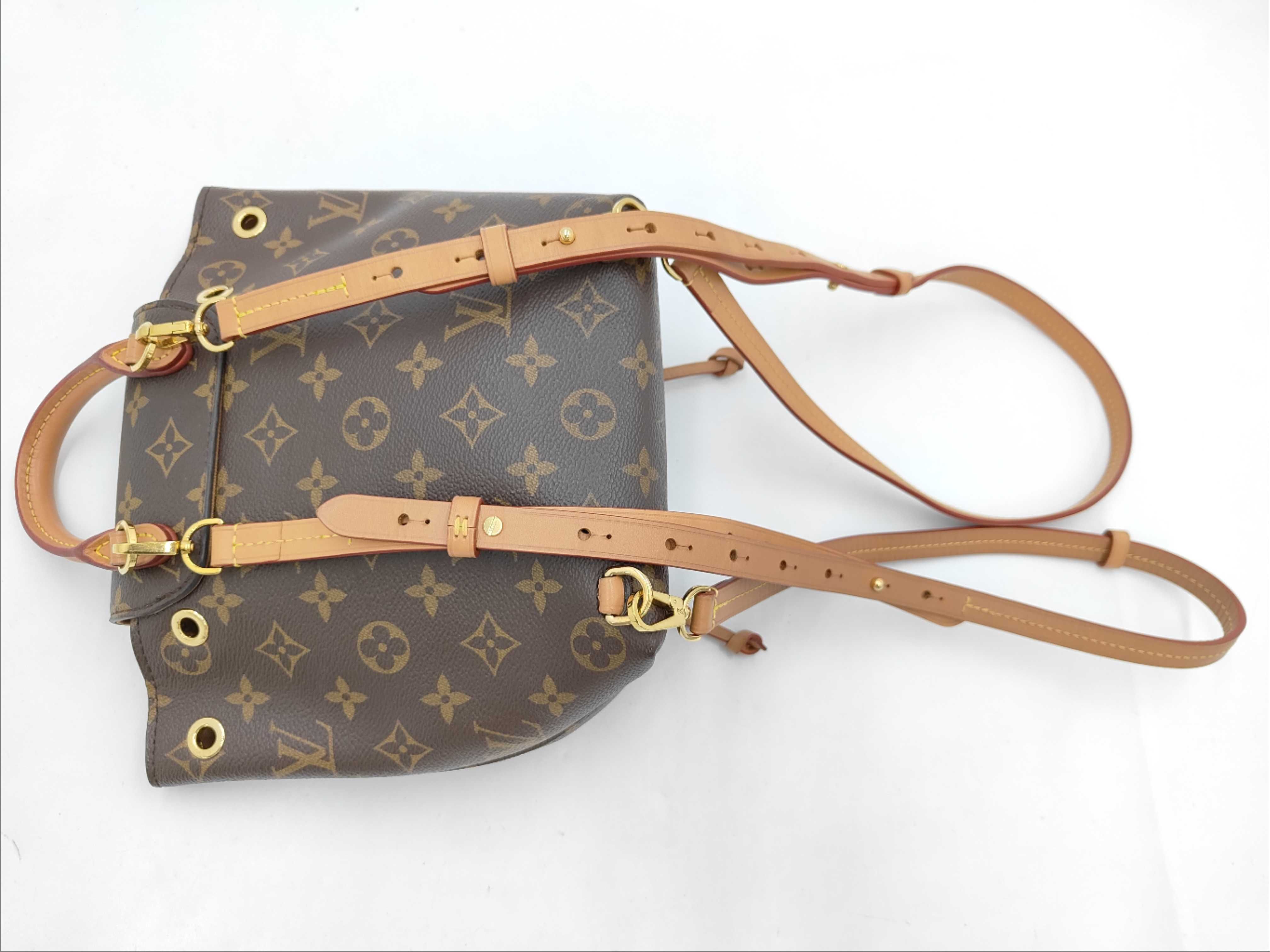 Montsouris BB Canvas x Calf Leather Backpack — view 3