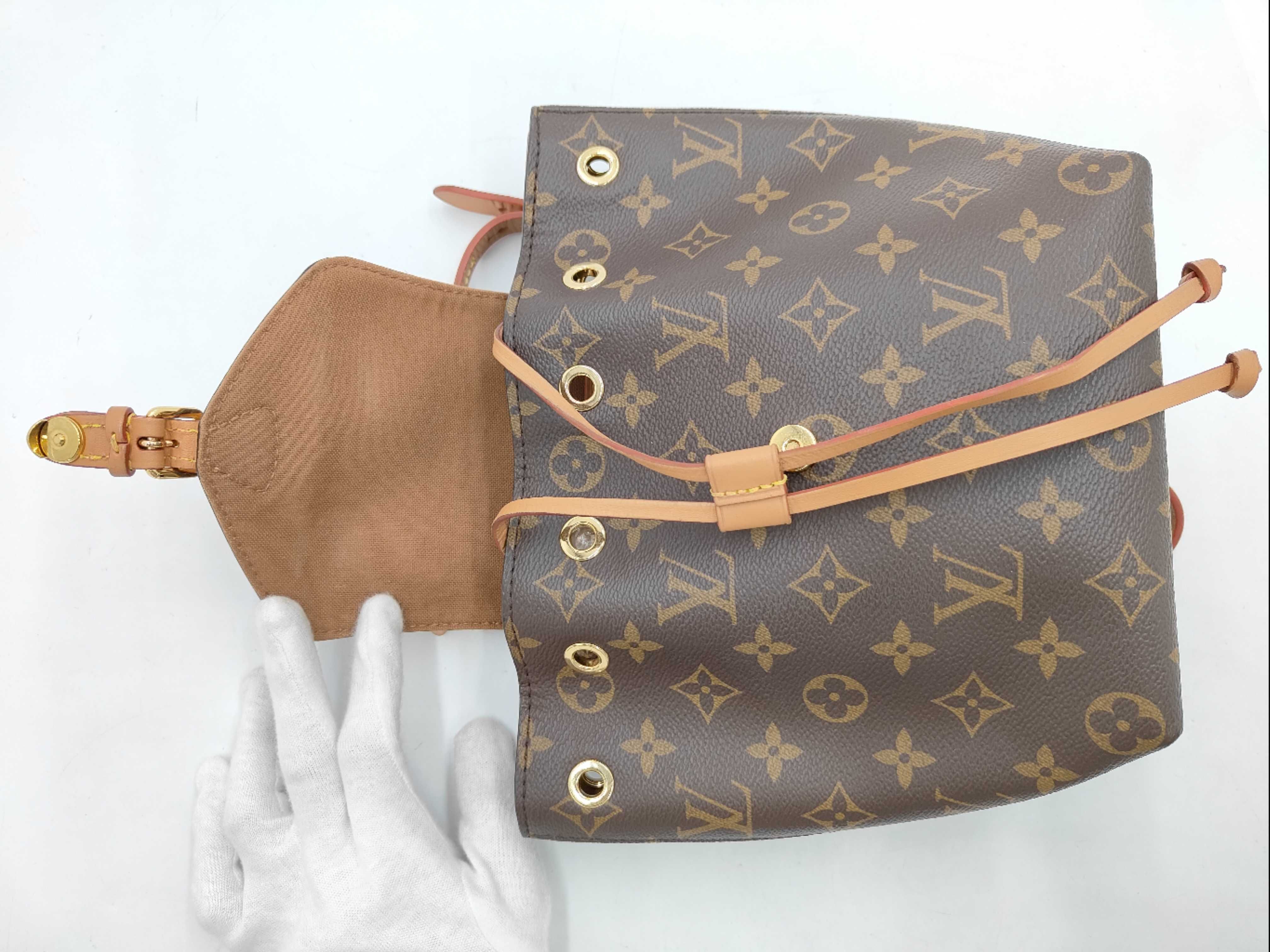 Montsouris BB Canvas x Calf Leather Backpack — view 8