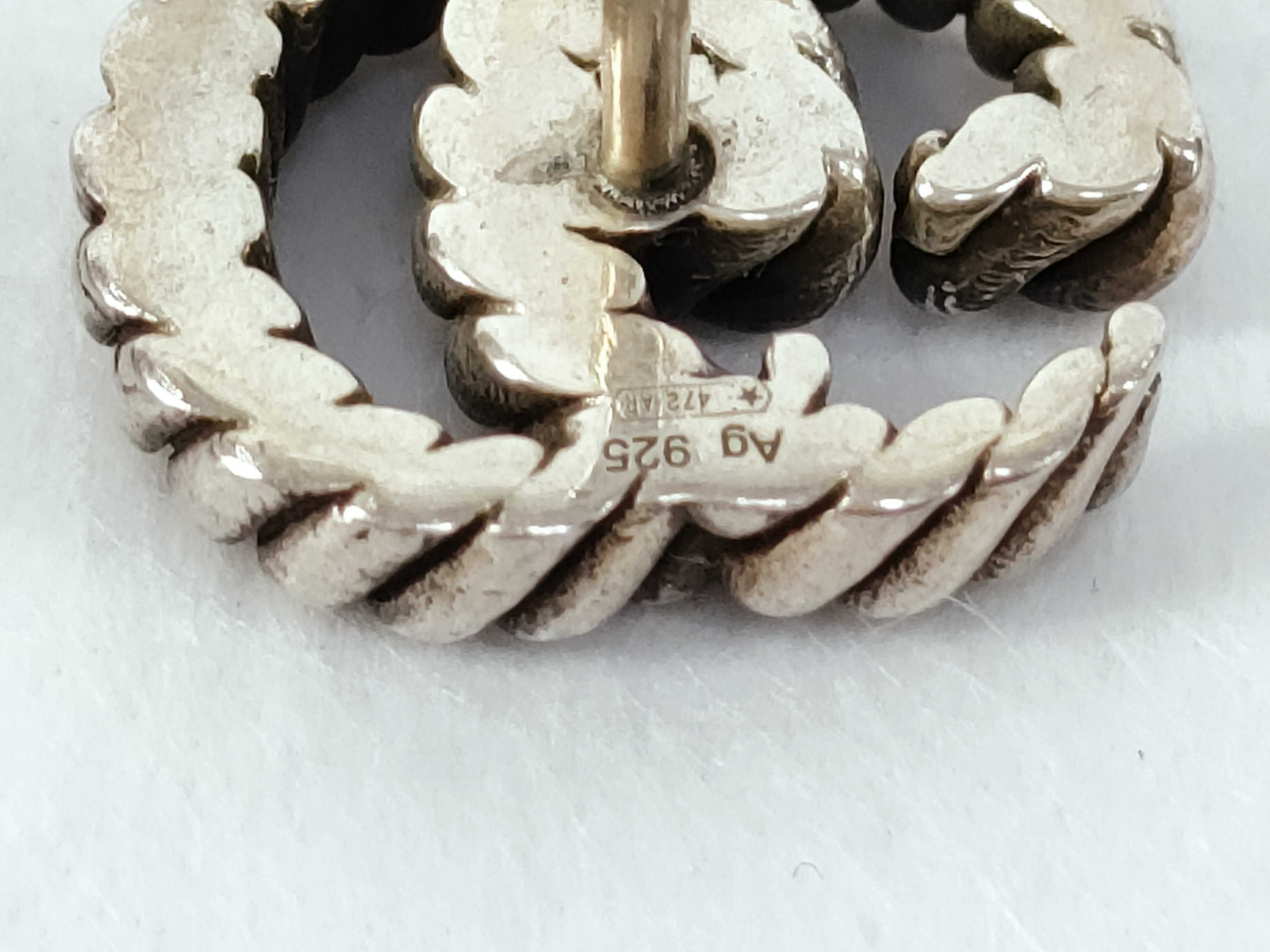 GG Marmont Double G Earrings, Silver AG925 Earrings — view 5