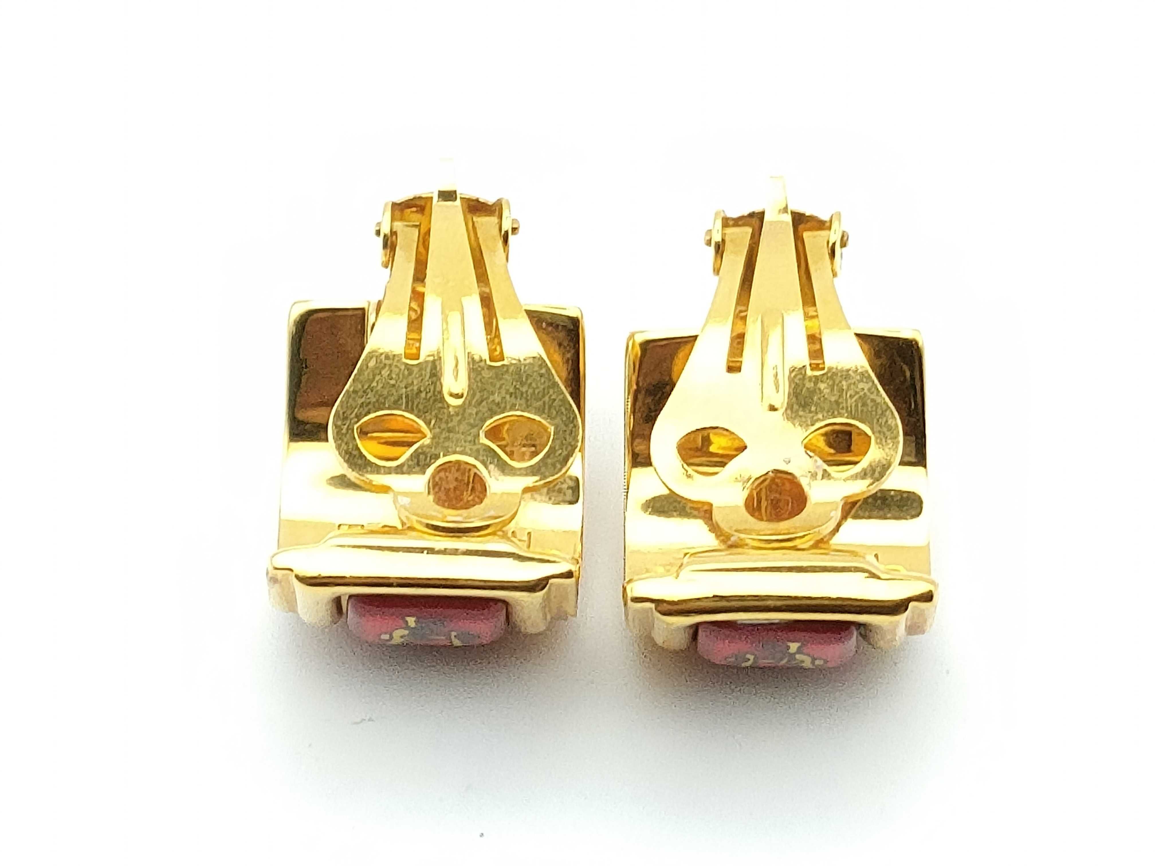 enamel earrings — view 2