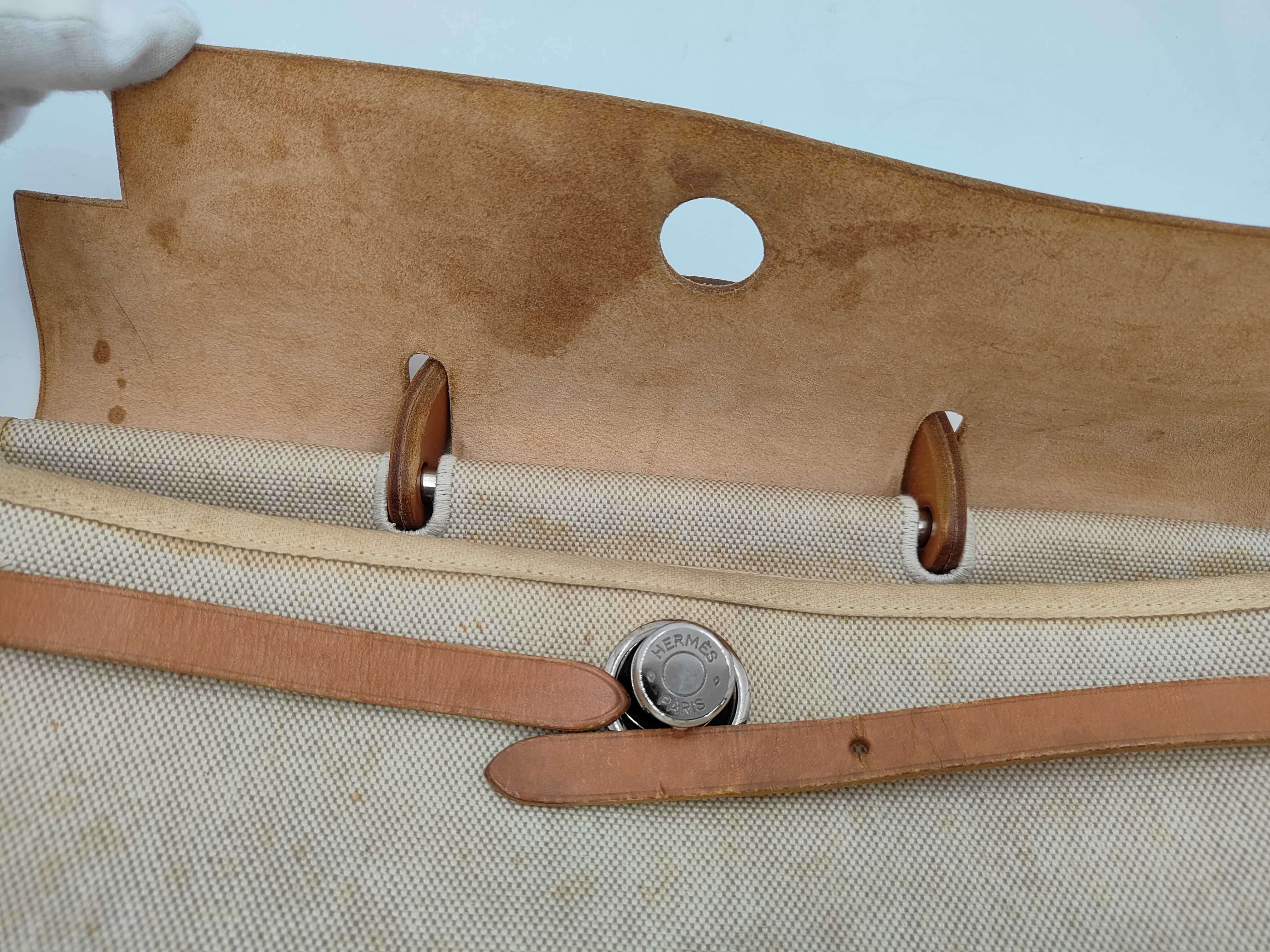 Herbag MM Toile H x Leather Brown Silver Hardware D:2011 Includes replacement bag Shoulder bag — view 10