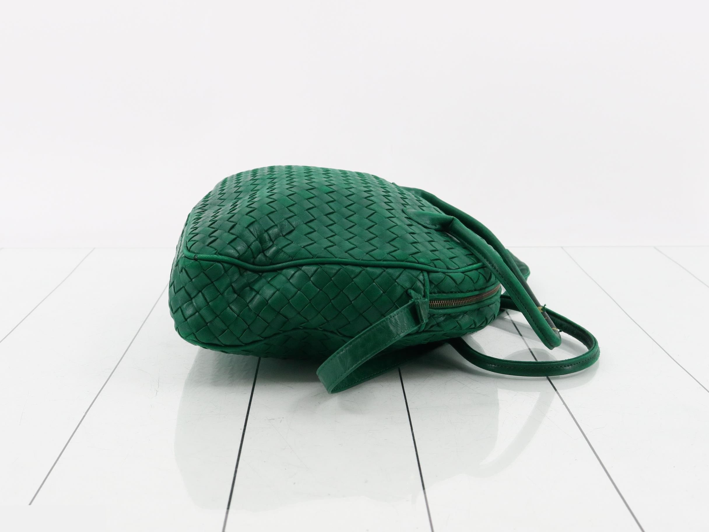 Intrecciato (Bag) - 2-Way Bag with Long Strap - Green — view 3