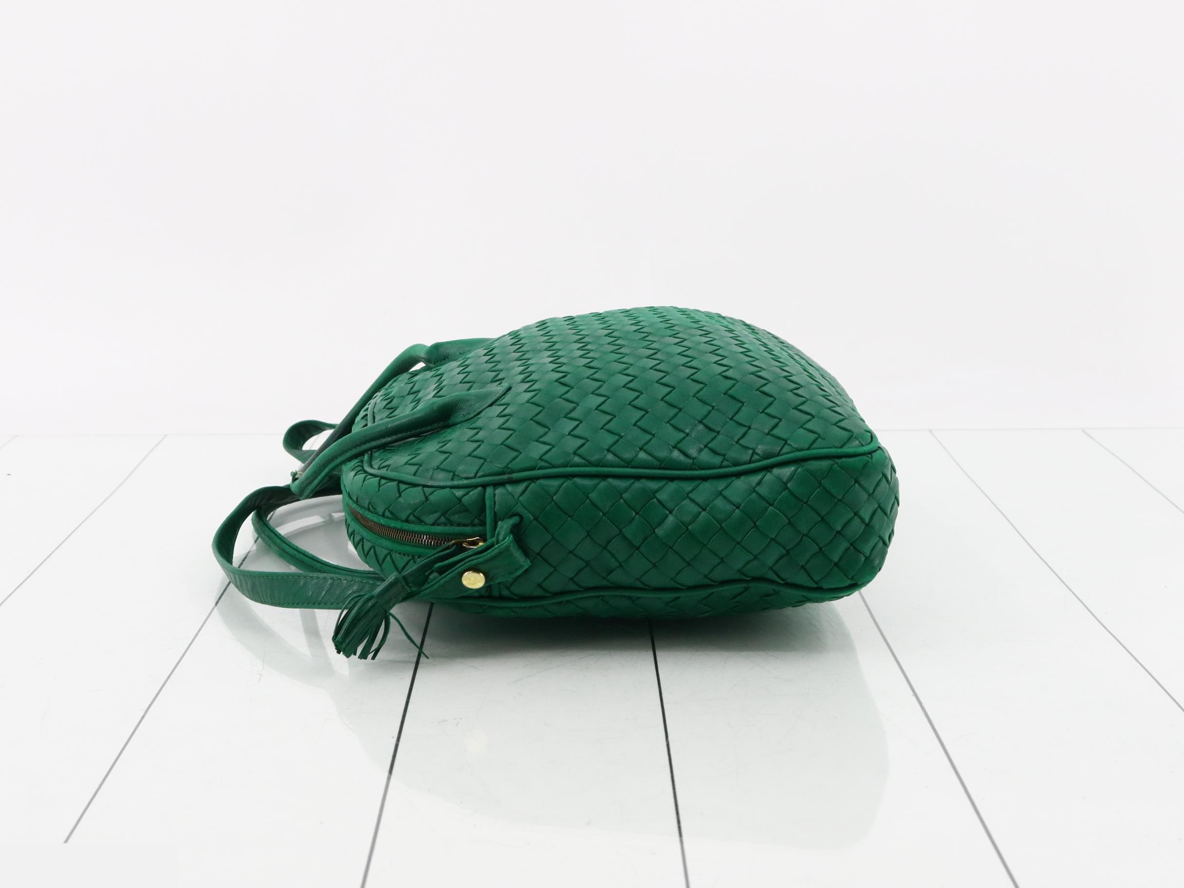 Intrecciato (Bag) - 2-Way Bag with Long Strap - Green — view 4